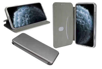 cofi1453 Handyhülle Hülle Tasche für Apple iPhone 11 Pro, Kunstleder Schutzhülle Handy Wallet Case Cover mit Kartenfächern, Standfunktion Schwarz
