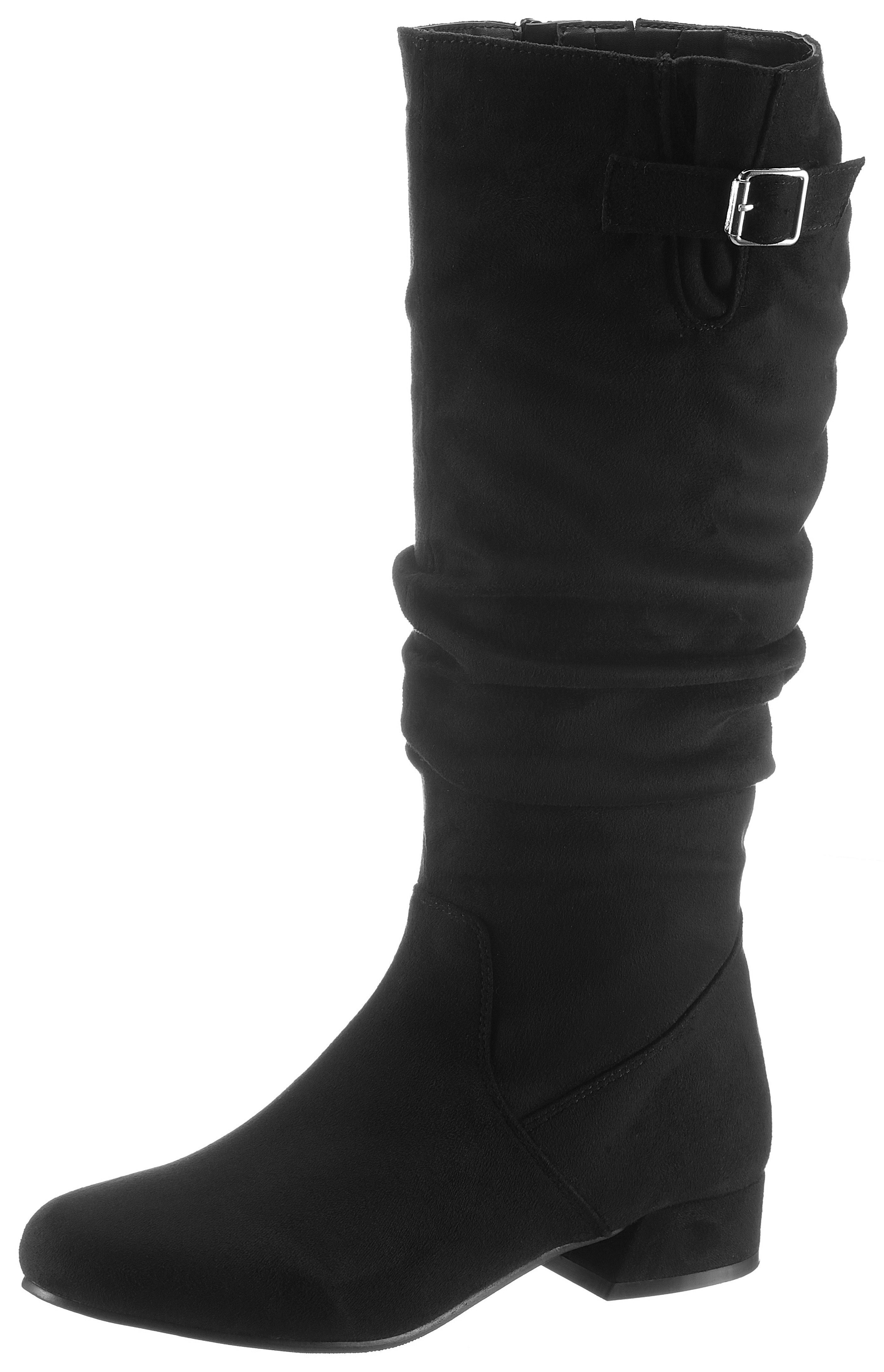 Flache schwarze Stiefel für Damen online kaufen | OTTO