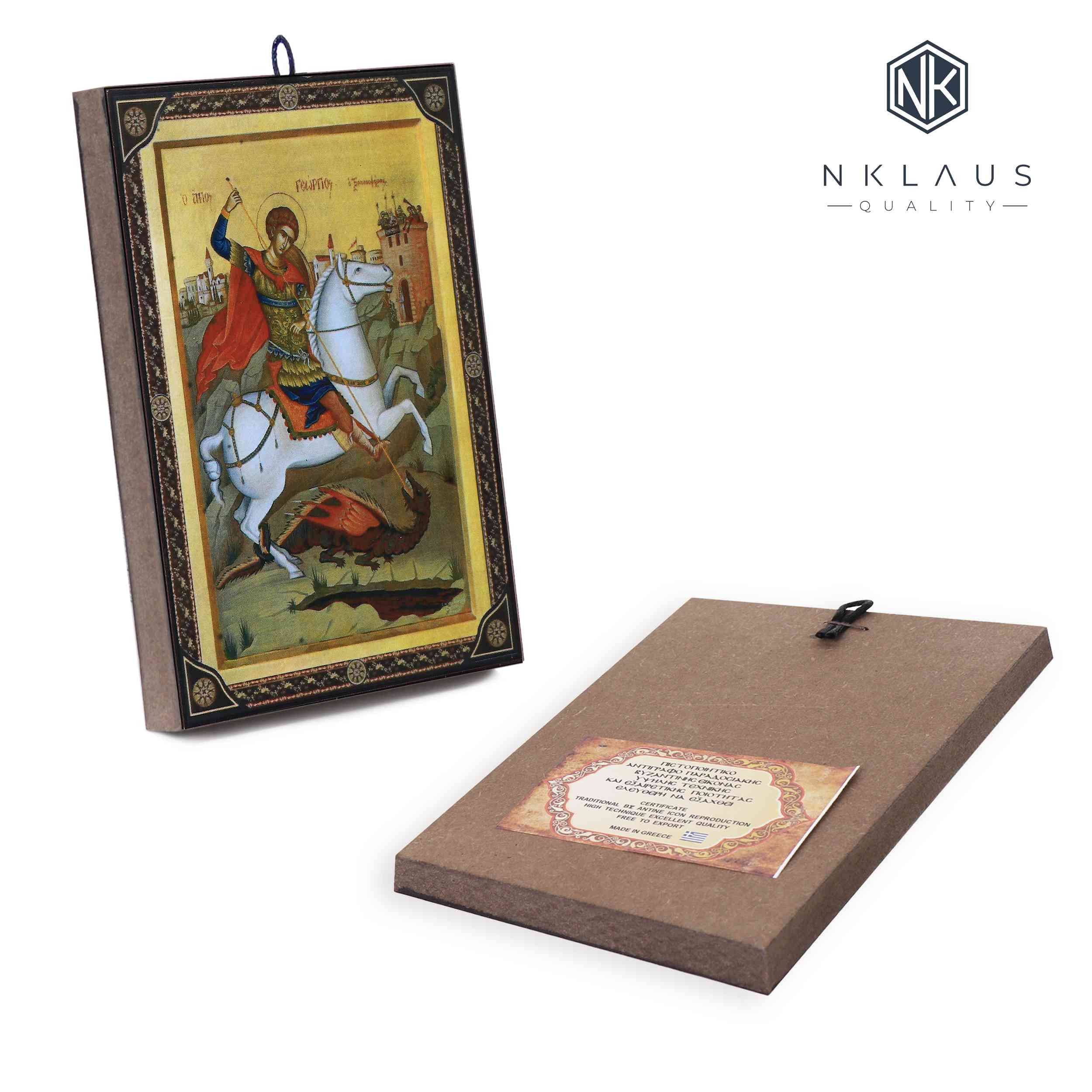 NKlaus Bild Ikone Heiliger Georg orthodox Zertifizierte Reproduktion aus Gr günstig online kaufen