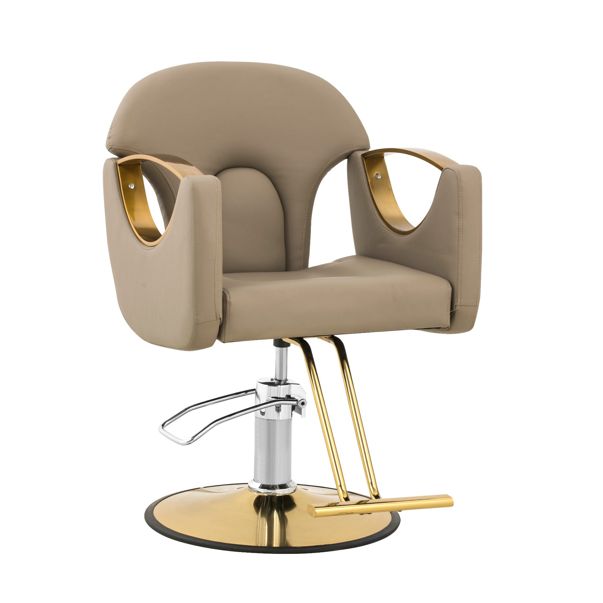 Physa Armlehnstuhl Friseurstuhl Barton Beige Barberstuhl Friseursessel höhenverstellbar, Beige
