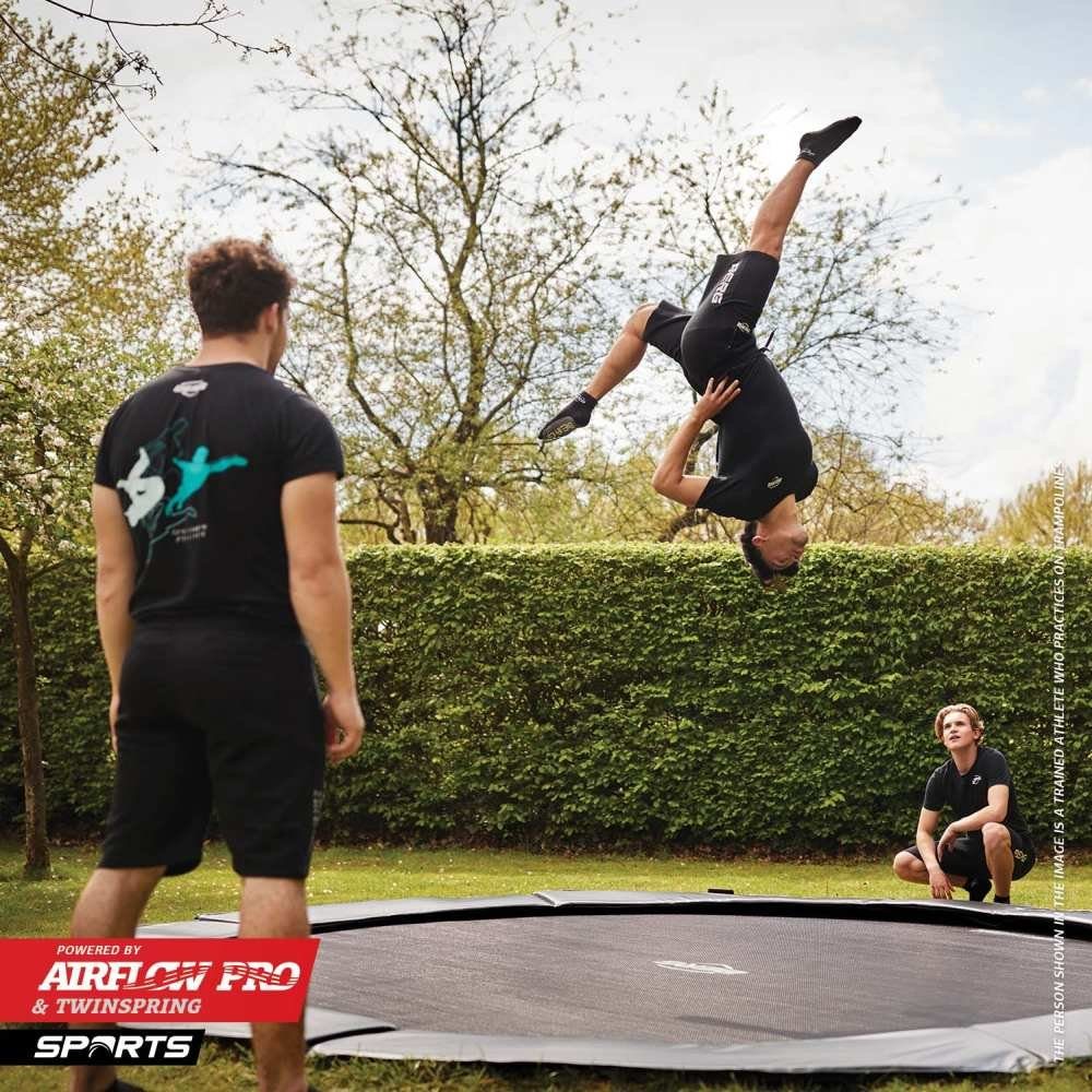 Berg Bodentrampolin SPORTS Rund 380 cm Champion FlatGround Grey / grau
