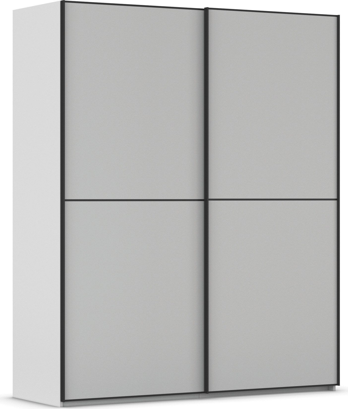 rauch Schwebetürenschrank Kleiderschrank Schrank Garderobe Schlafzimmerschrank SCALE-DUO edle zweigeteilte Türen und 3 Zierleisten MADE IN GERMANY