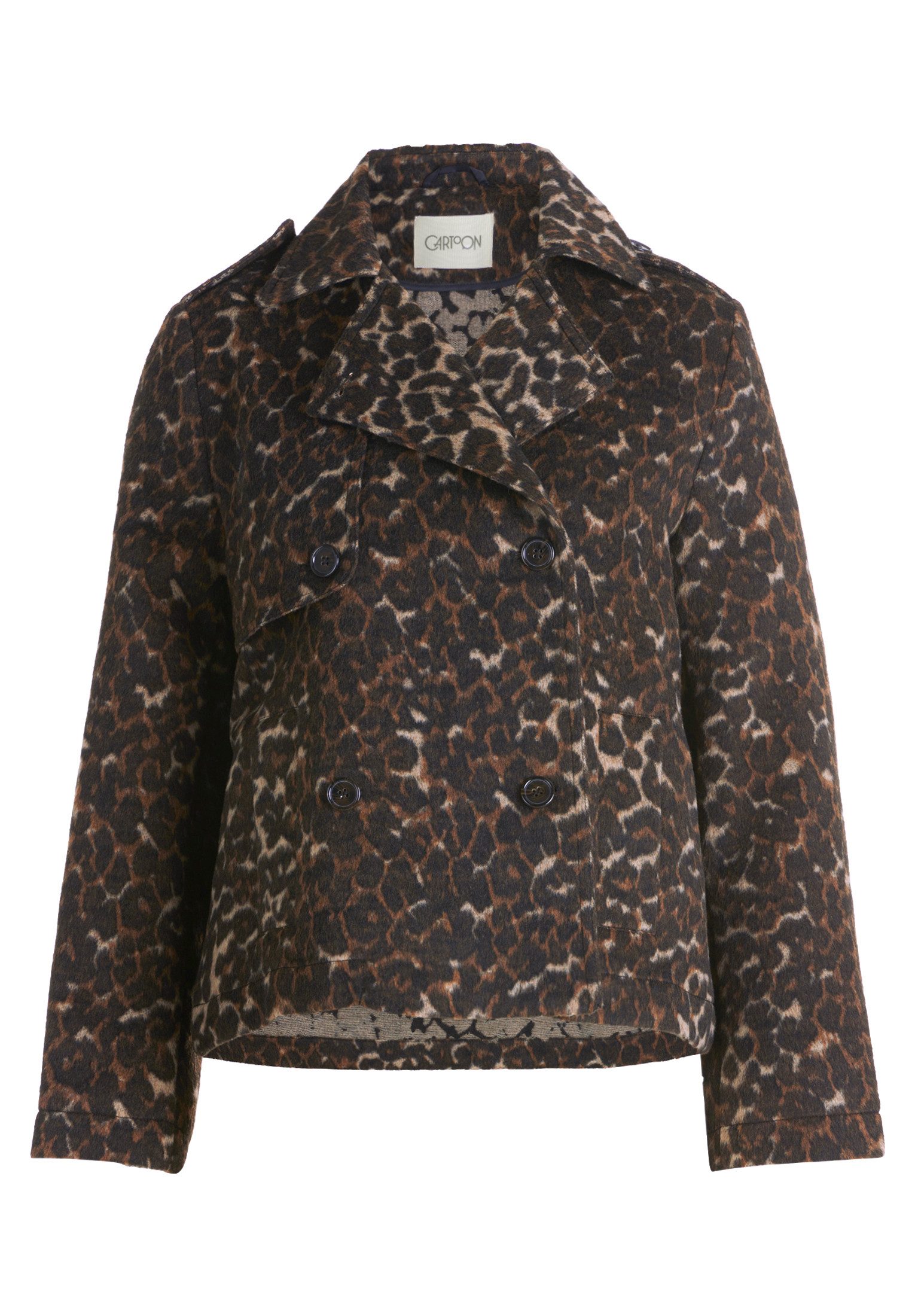 Cartoon Kurzblazer Damen mit Taschen