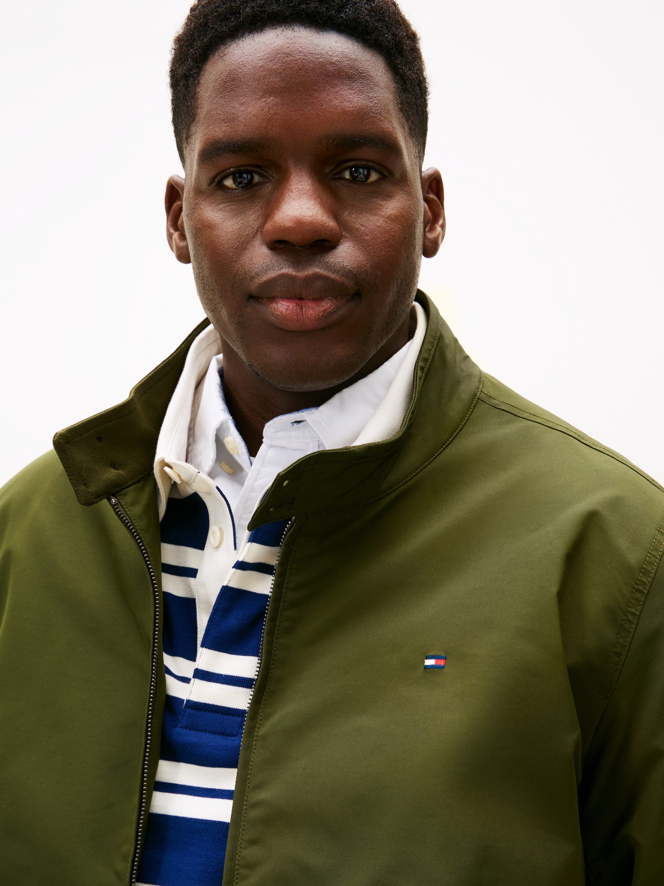Tommy Hilfiger Big & Tall Blouson BT-HARRINGTON Große Größen, elastische Abschlüssen am Ärmel und Saum