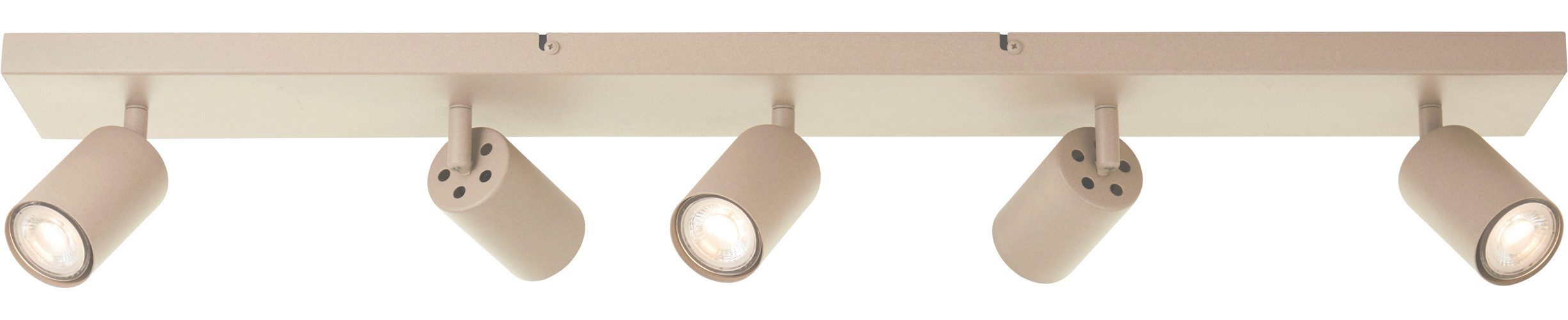 Brilliant Deckenstrahler Jello, LED wechselbar, Warmweiß, GU10 LED inkl., 350 lm, 3000 K, schwenkbar, Metall, champagnerfarben