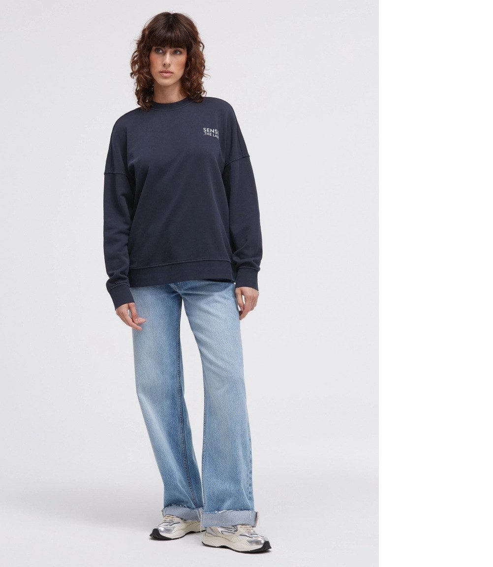 SENSES.THE LABEL Sweatshirt,Sweatshirt STAR:LIGHT mit gewaschener Optik und Backprint Print