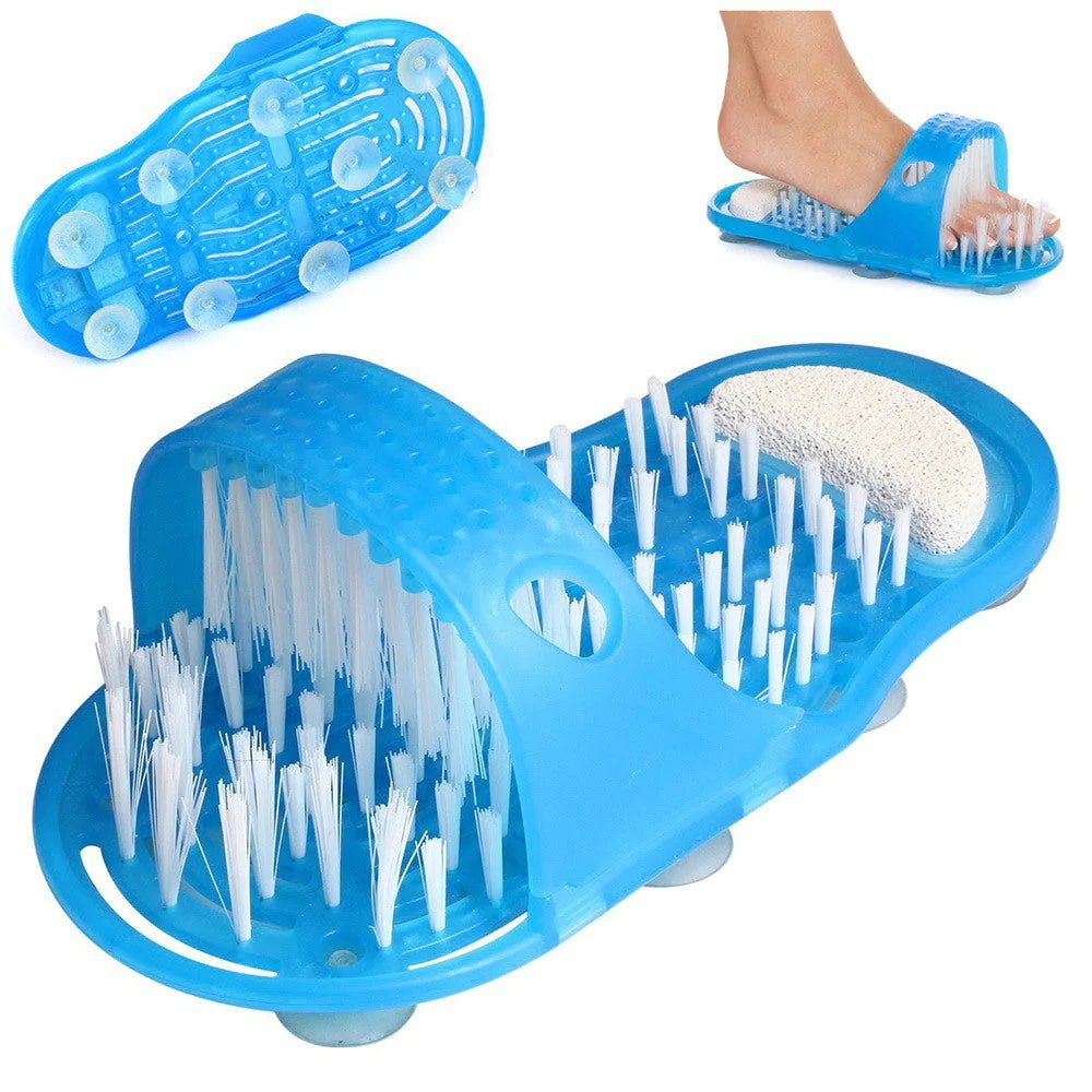 Bimsstein Fußwaschbürste Massage Bürste für MAVURA Feile Dusch-Fußbürste Fußpflege Reinigung Fußmassage Rutschfeste Fußbürste Hornhautentferner Füße