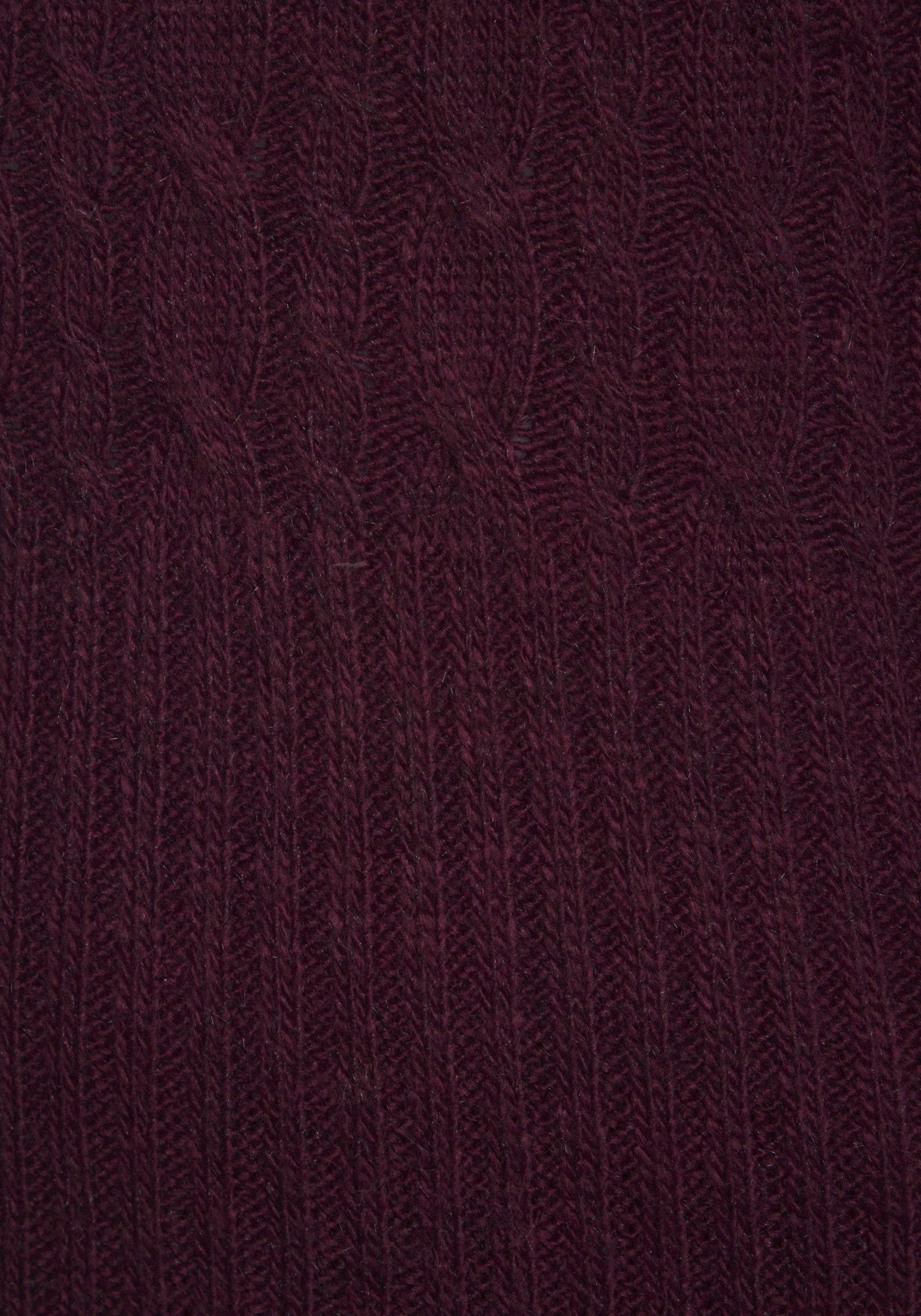 LASCANA Strickkleid mit Zopfmuster, seitlicher Schlitz, elegantes Pulloverkleid Langarm, Midikleid aus weichem Strick, figurbetont, herbstlich, casual