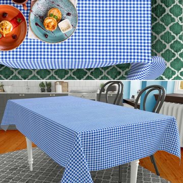 ANRO Tischdecke aus Textil mit klassischem Motiv Tischtuch Tischwäsche wasserabweisend, auch als Gartentischdecke - mit Schutzschicht