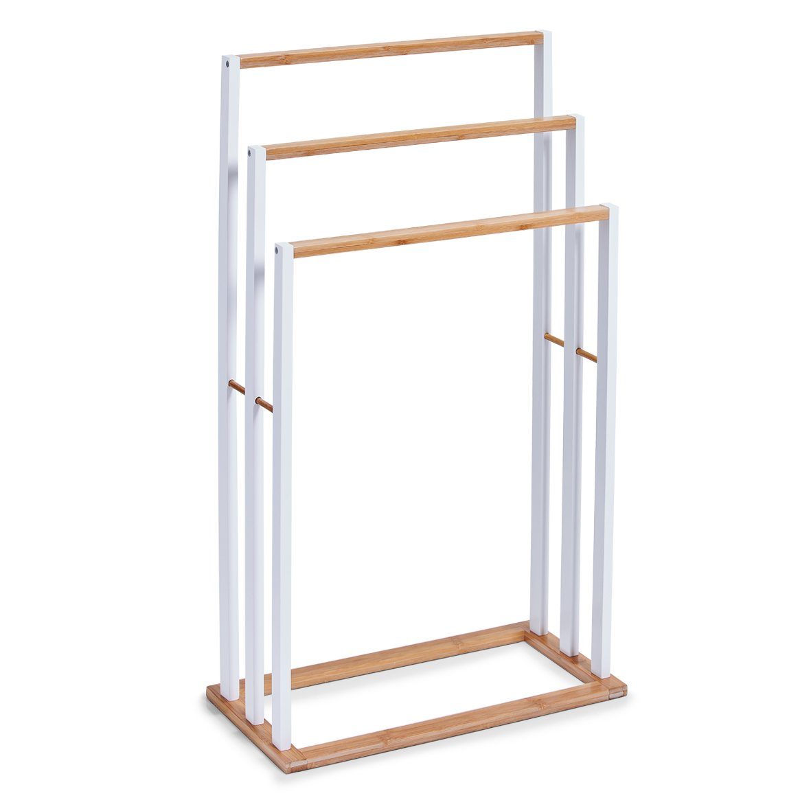 Zeller Present Handtuch ständer, Bambus/MDF, weiß, 48 x 24 x 82 cm