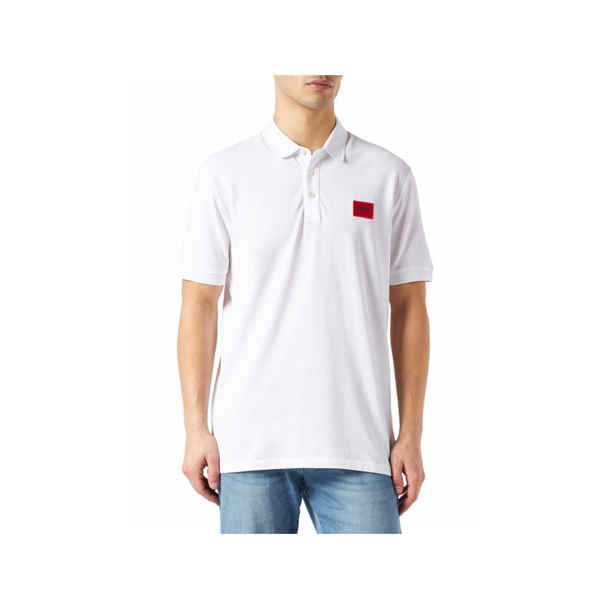 HUGO Poloshirt weiß regular fit (1-tlg)