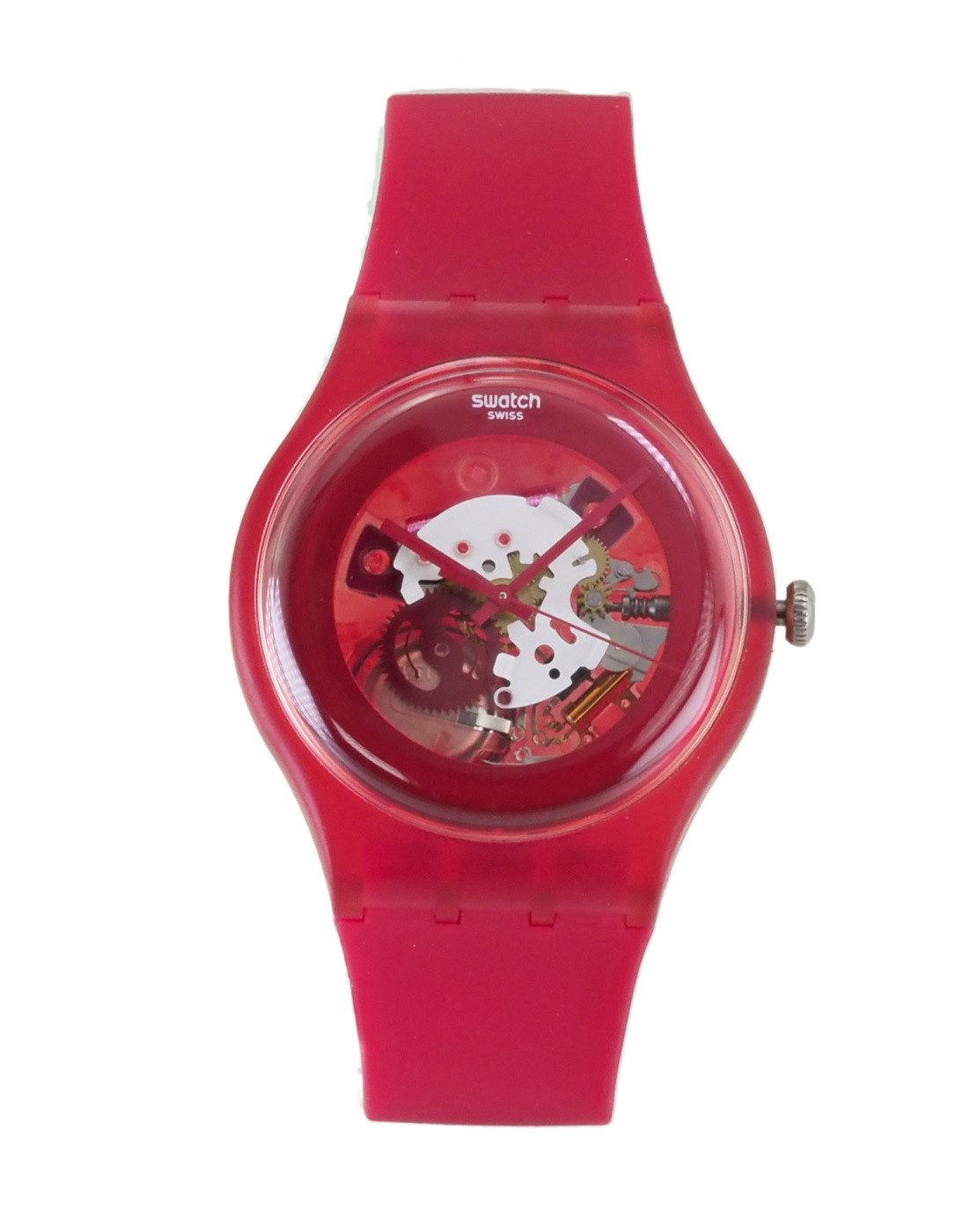 Swatch Quarzuhr Swatch Unisex Quarz Uhr SUOR101RED LACQUERED X18
