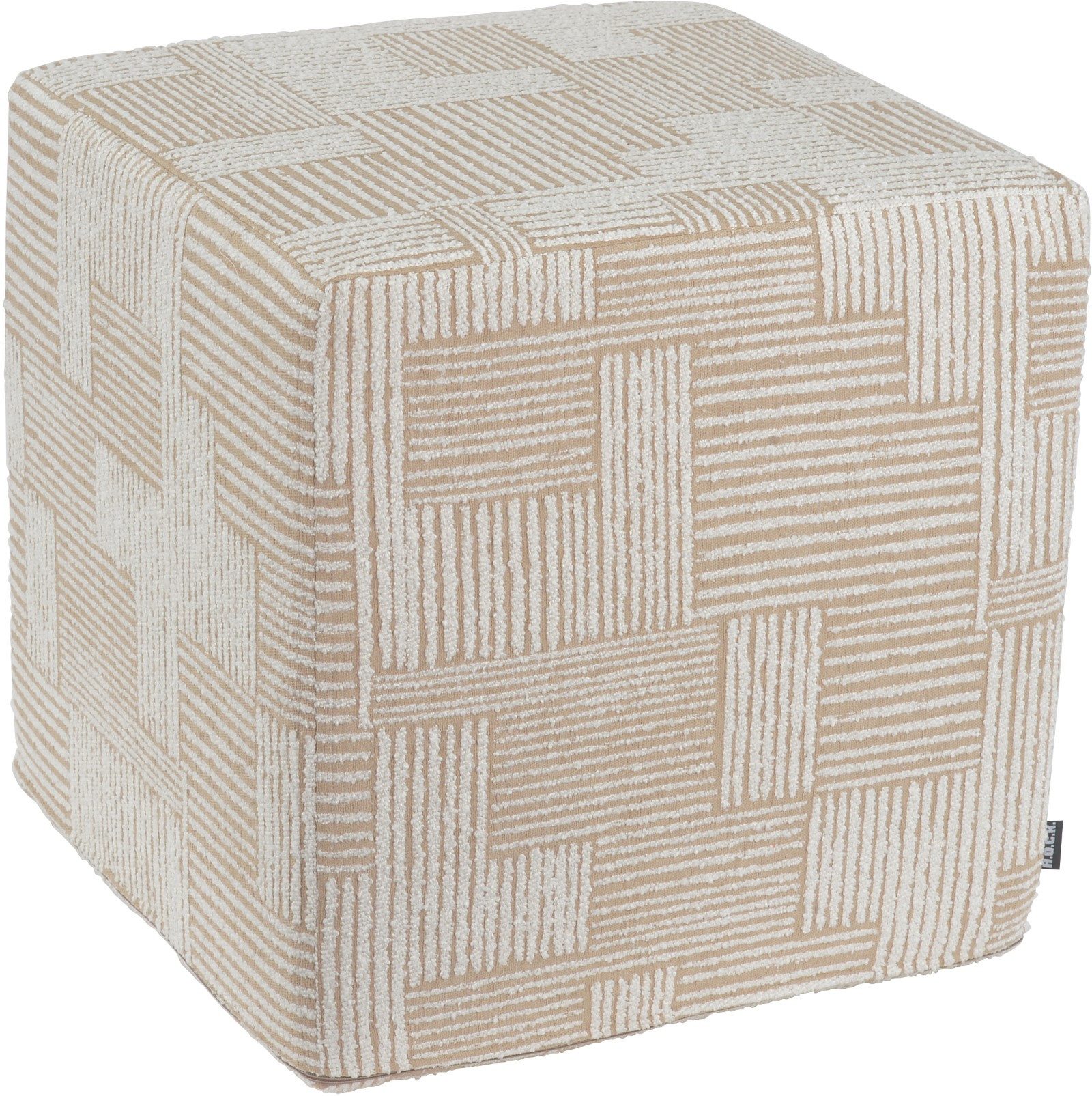 H.O.C.K. Sitzhocker H.O.C.K. Lou Hocker Cube 45x45x45cm beige ecru, Hocker, Barhocker & Sitzhocker, Schminktischhocker, Wohnzimmer Hocker
