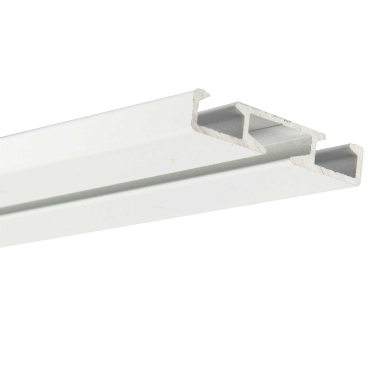 Bestlivings Gardinenschiene, 1-läufig, Fixmaß, verschraubt, Flache Aluminium Schiene (7mm), Längen bis 480cm, (4x120cm) – Bild 4 von 5