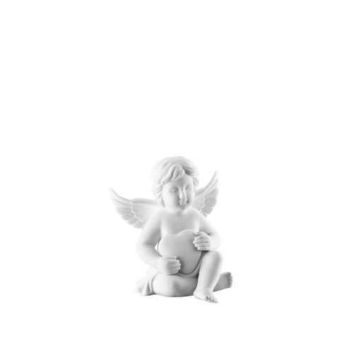Rosenthal Engelfigur Engel mit Herz aus matten Porzellan, mittel, detailverliebt & hochwertig