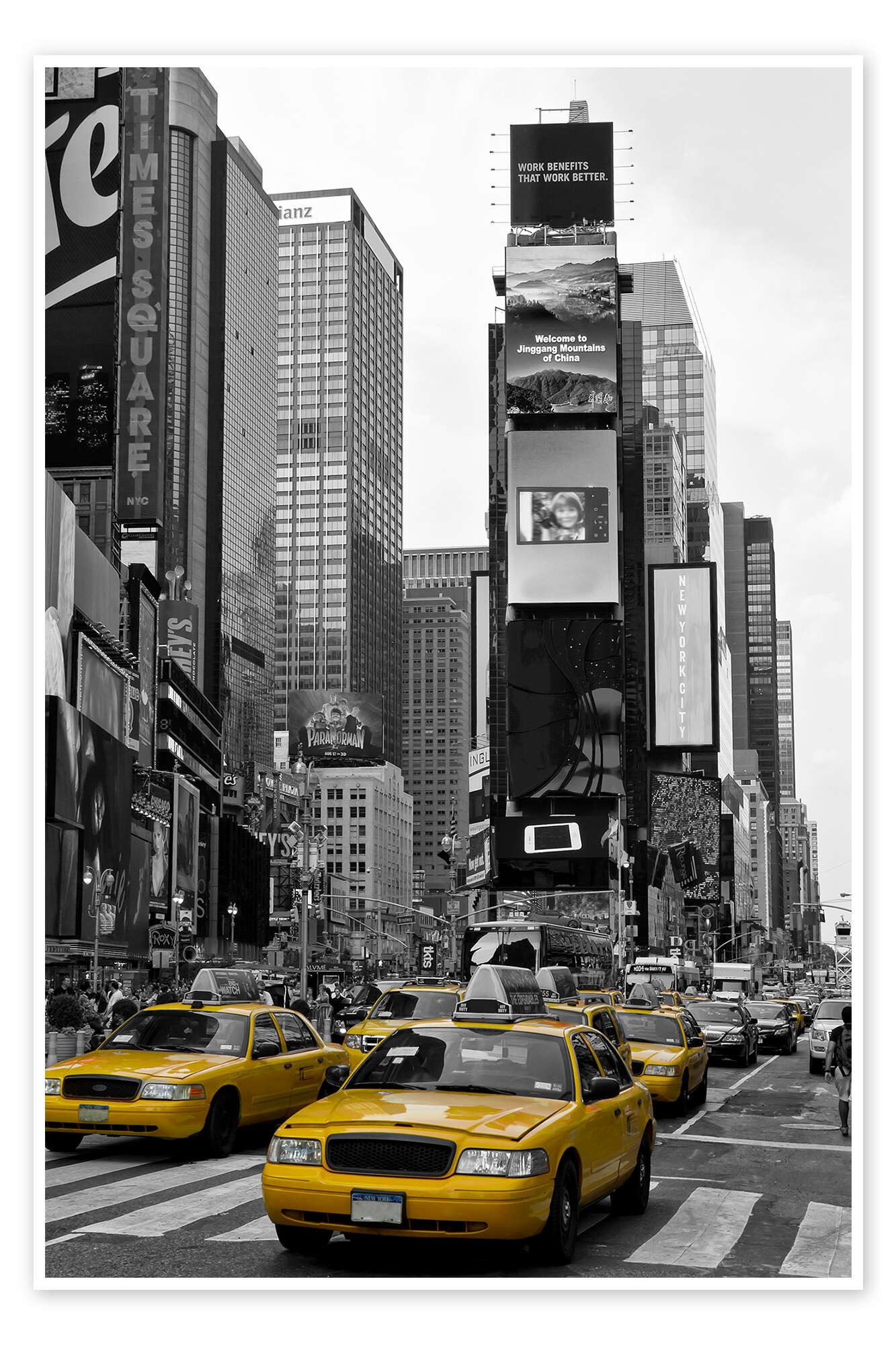 Posterlounge Wandbild NEW YORK CITY Times Square, Melanie Viola, erhältlich als Poster, Leinwandbild, Wandsticker oder Acrylglasbild