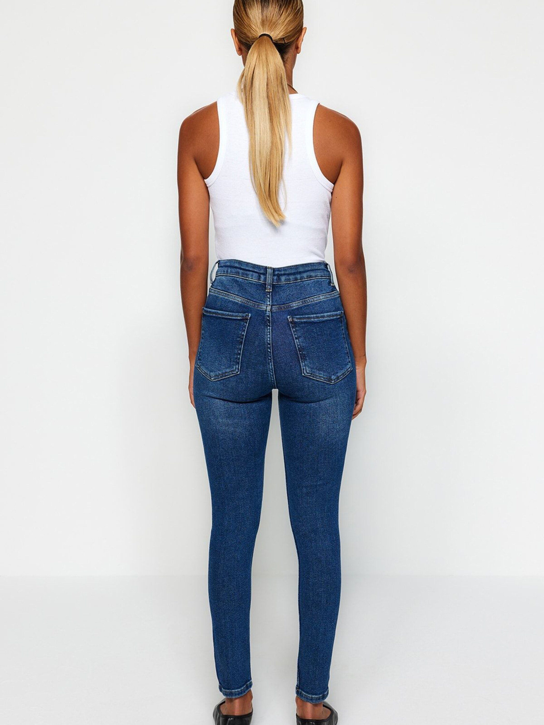 Trendyol 7/8-Jeans (1-tlg) Plain/ohne Details