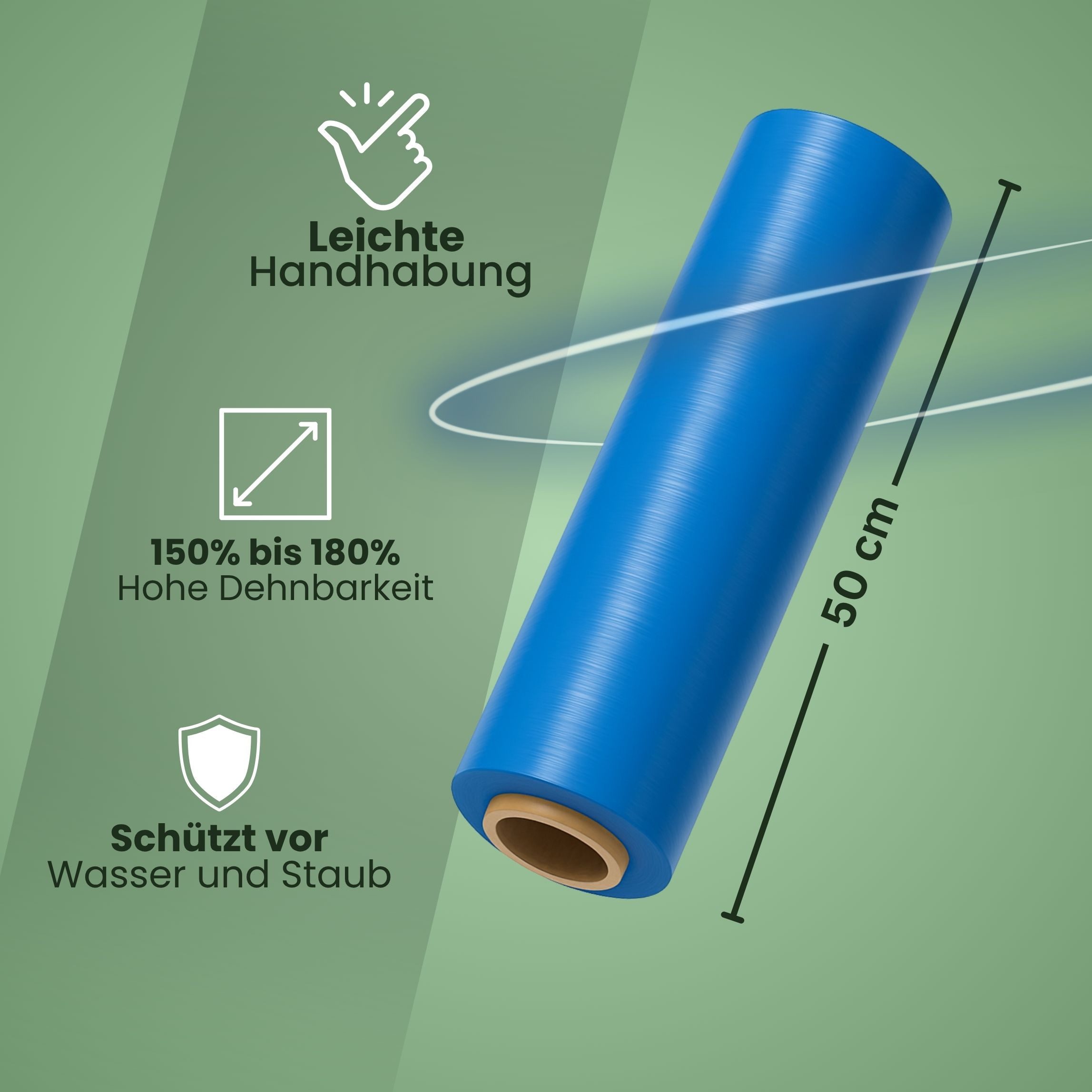 Freiziel Schutzfolie 6 x Stretchfolie 50cm 1,5 kg 23my