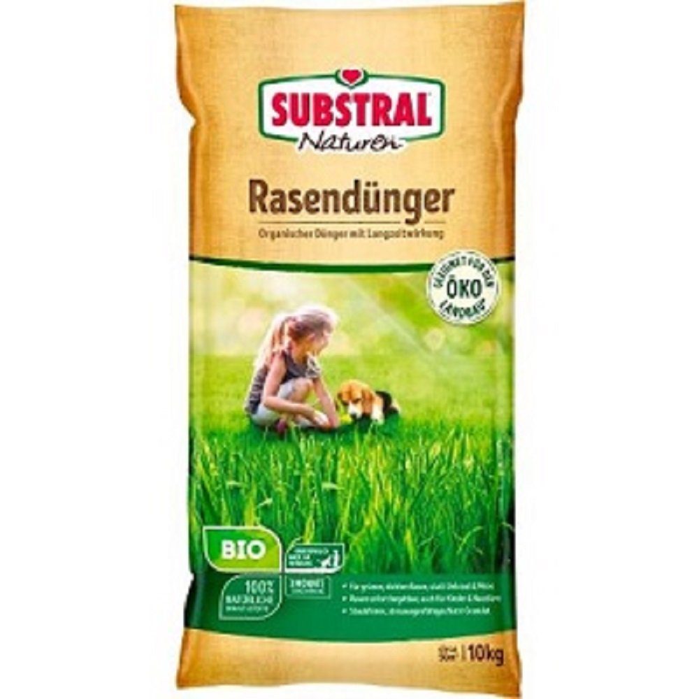 Rasendünger Substral Naturen Bio Rasendünger Sport- Spiel- Zierrasen Langzeitwirku
