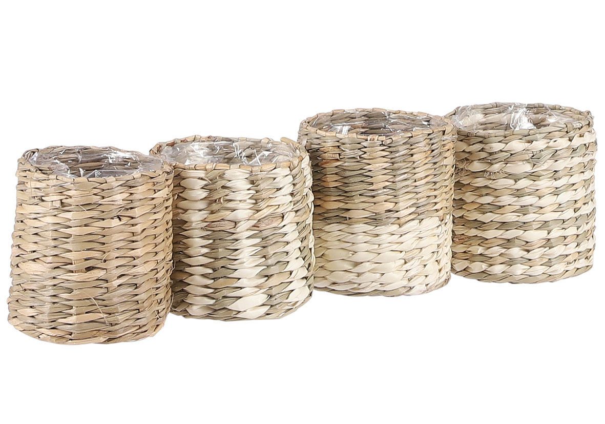 Mica Decorations Blumentopf Übertopf Alexis Ø 7 x 7 cm weiß-beige