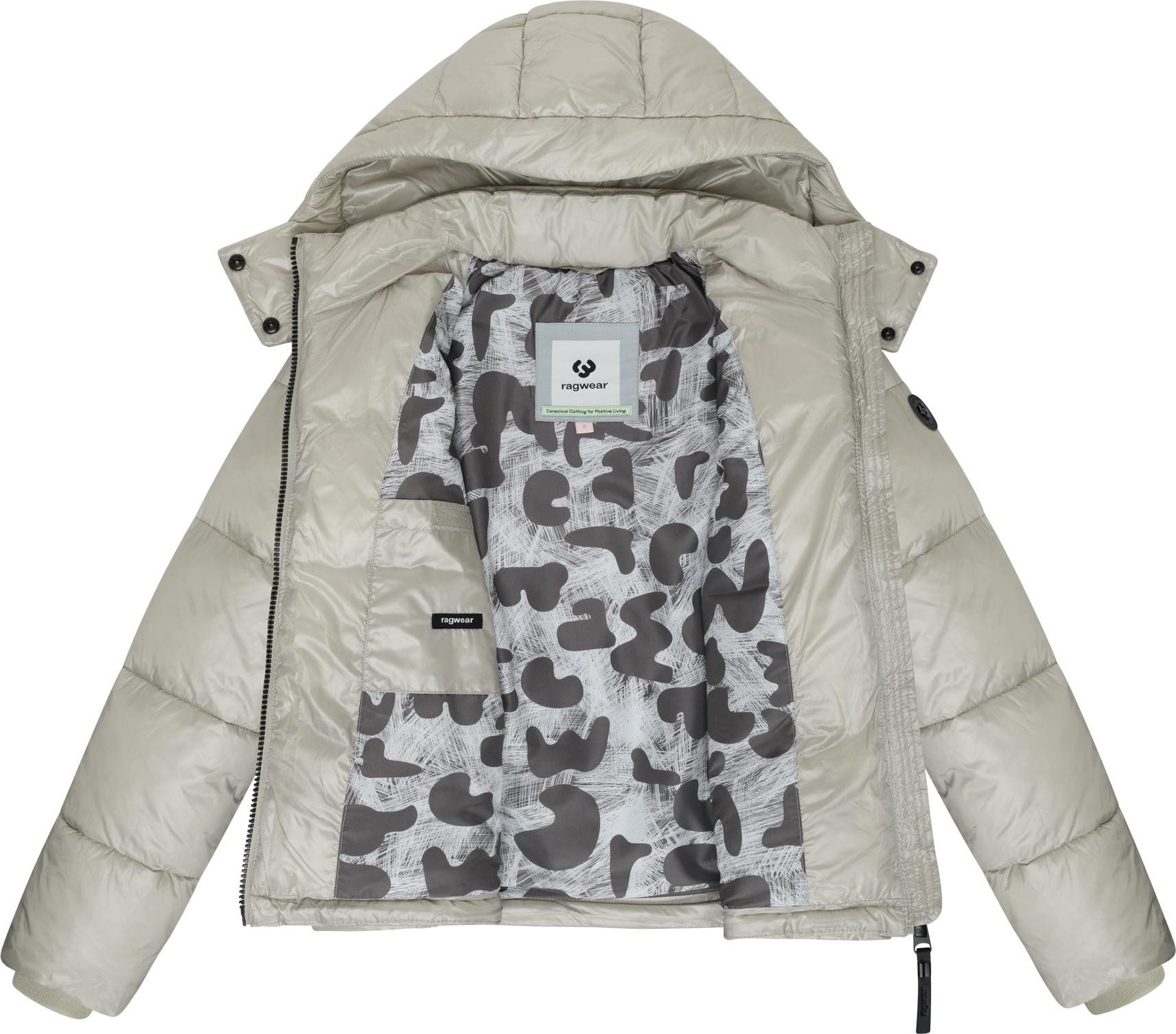 Ragwear Steppjacke Roobie II Matt glänzende Damen Winterjacke mit Kapuze