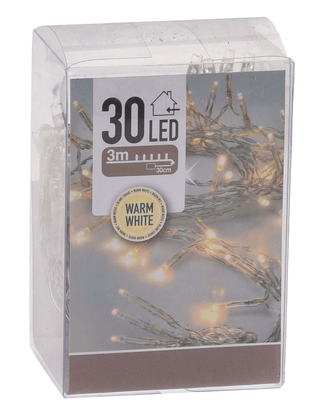 Spetebo LED-Lichterkette Lichterkette mit 30 LED in warm weiß - 450 cm, Wei günstig online kaufen