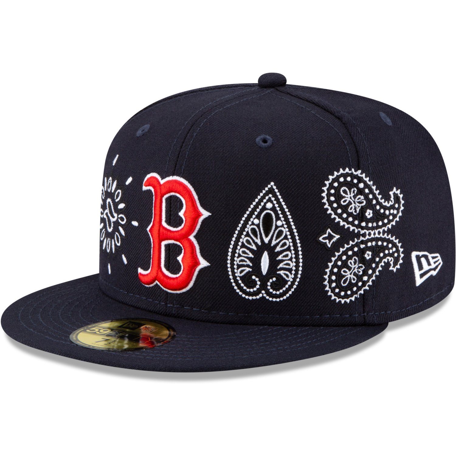 59Fifty Sox Red PAISLEY Boston Fitted Era Cap New