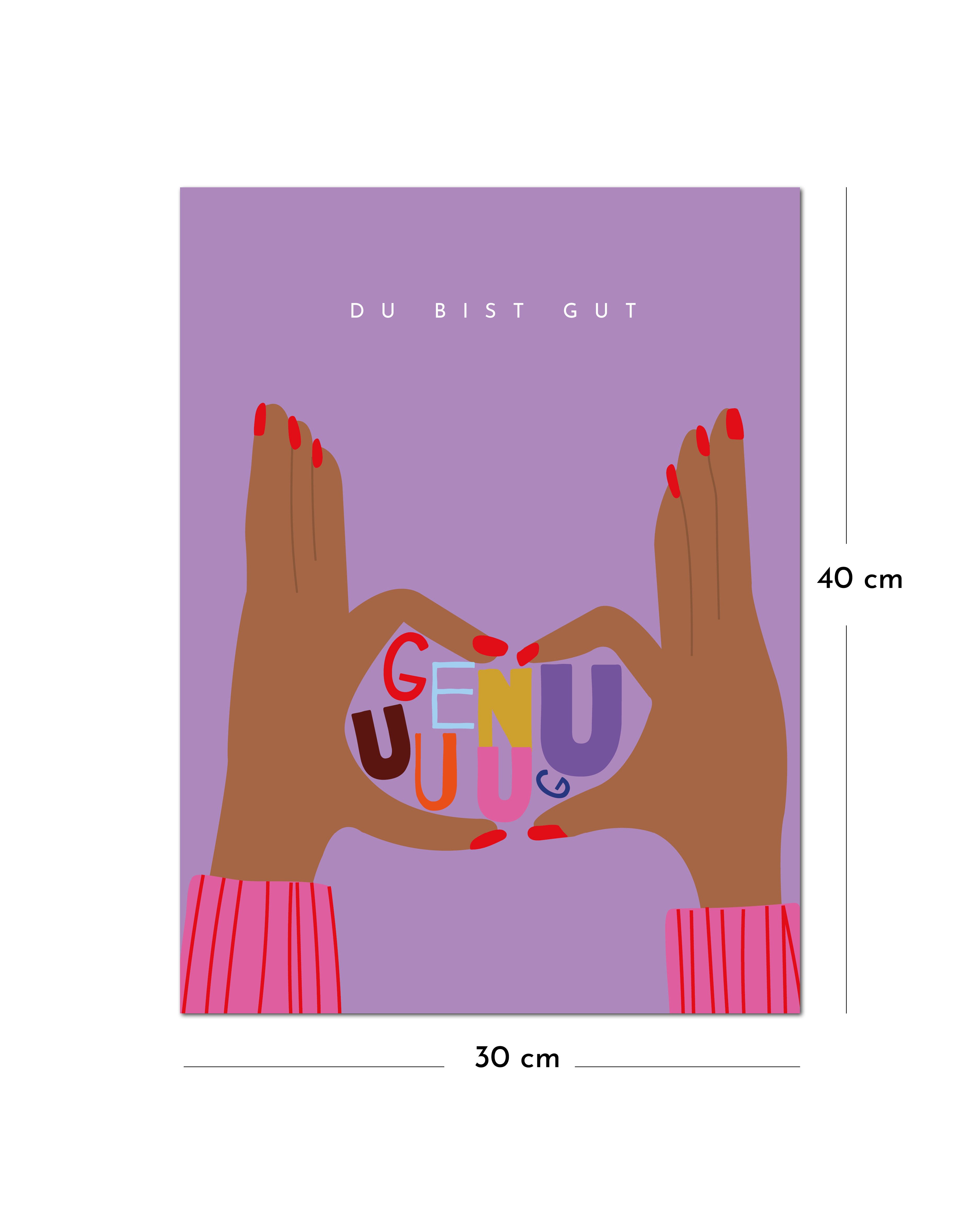 Close Up Poster Kunstdruck “Du bist gut genug” – Self-Love Poster 30x40 cm – Bild 2 von 5