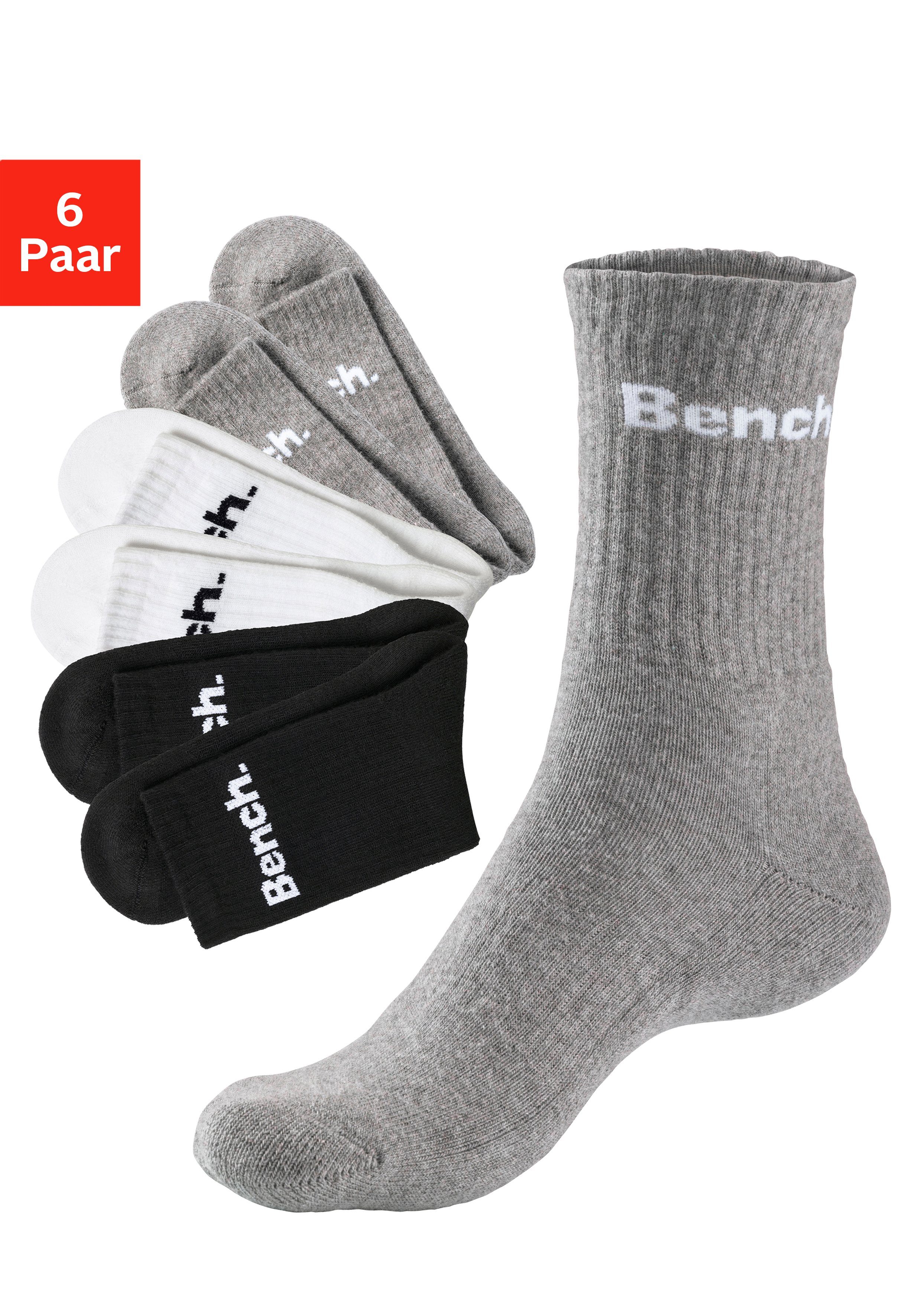 Bench. Tennissocken (Set, 6-Paar) mit Fuß Polsterung