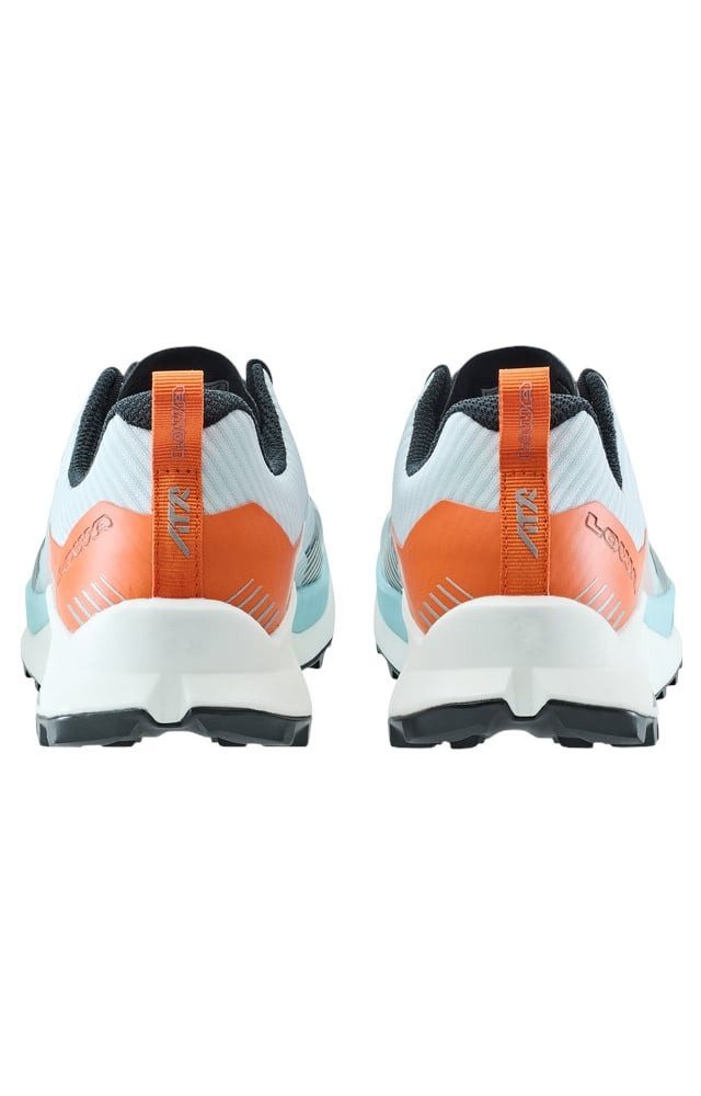 Lowa Madrix (Textil, atmungsaktiv) nebelblau/orange Herren Laufschuh
