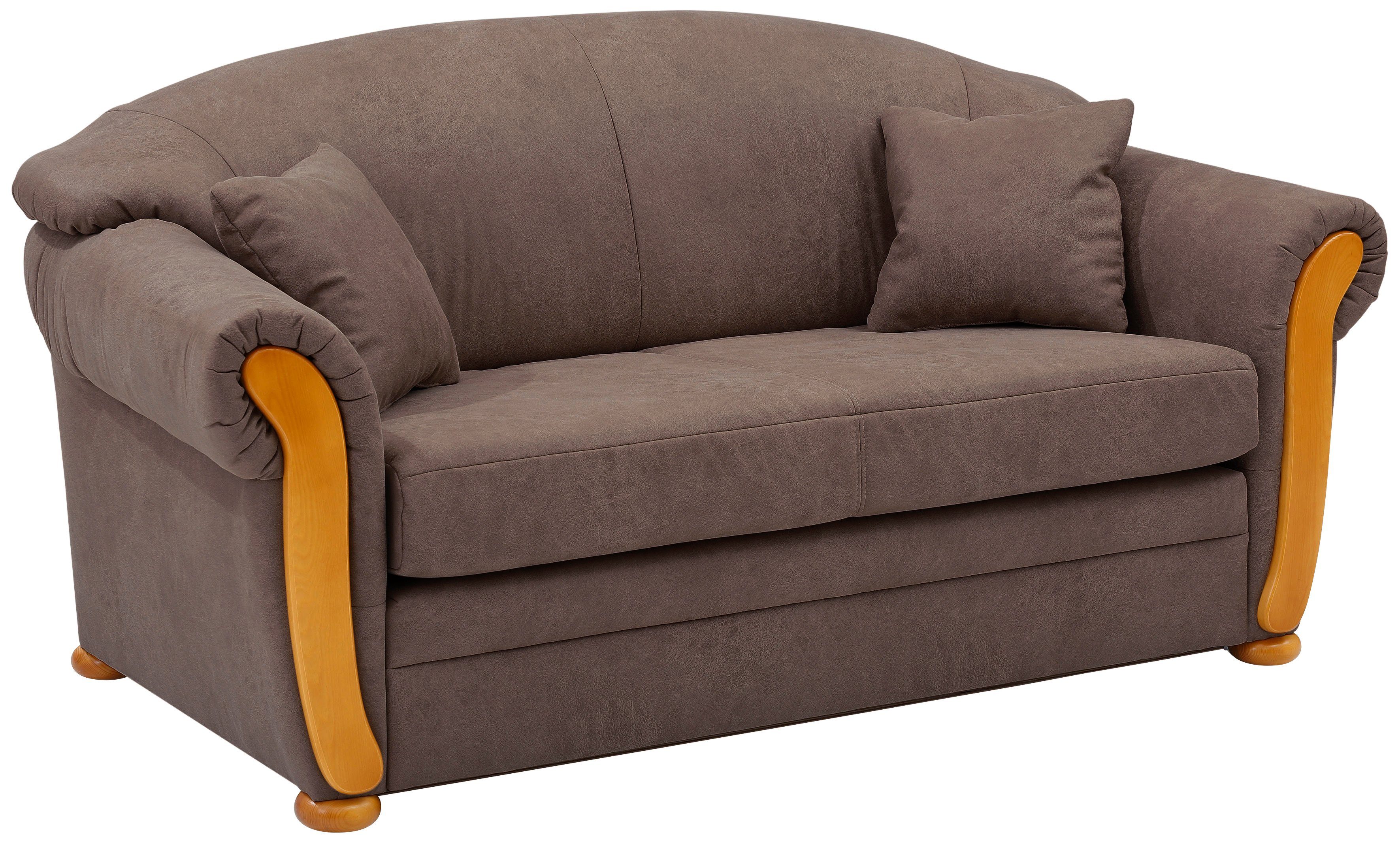 Home affaire Schlafsofa Milano bequem, Federkern, Längsschläfer, Bettfunktion, Breite 174cm, Hoher Sitzkomfort mit Schlaffunktion und …