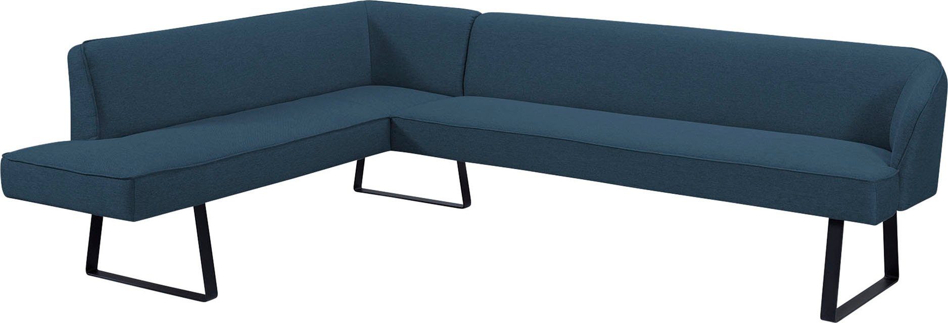 exxpo - sofa fashion Eckbank Qualitäten Bezug verschiedenen Keder und Metallfüßen, mit in Americano