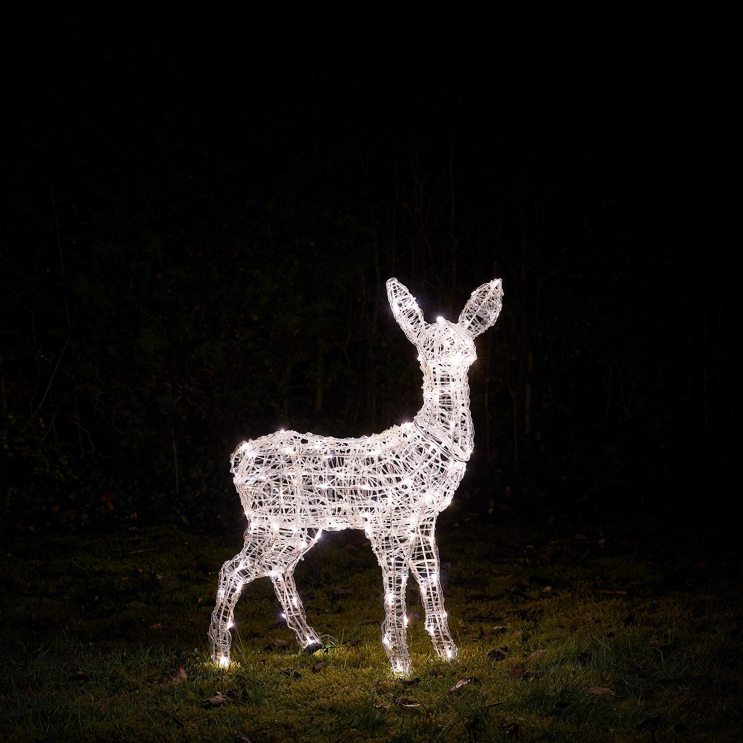 Lights4fun LED Dekofigur LED-Rentier Rehkitz L Swinsty, LED fest integriert – Bild 5 von 5
