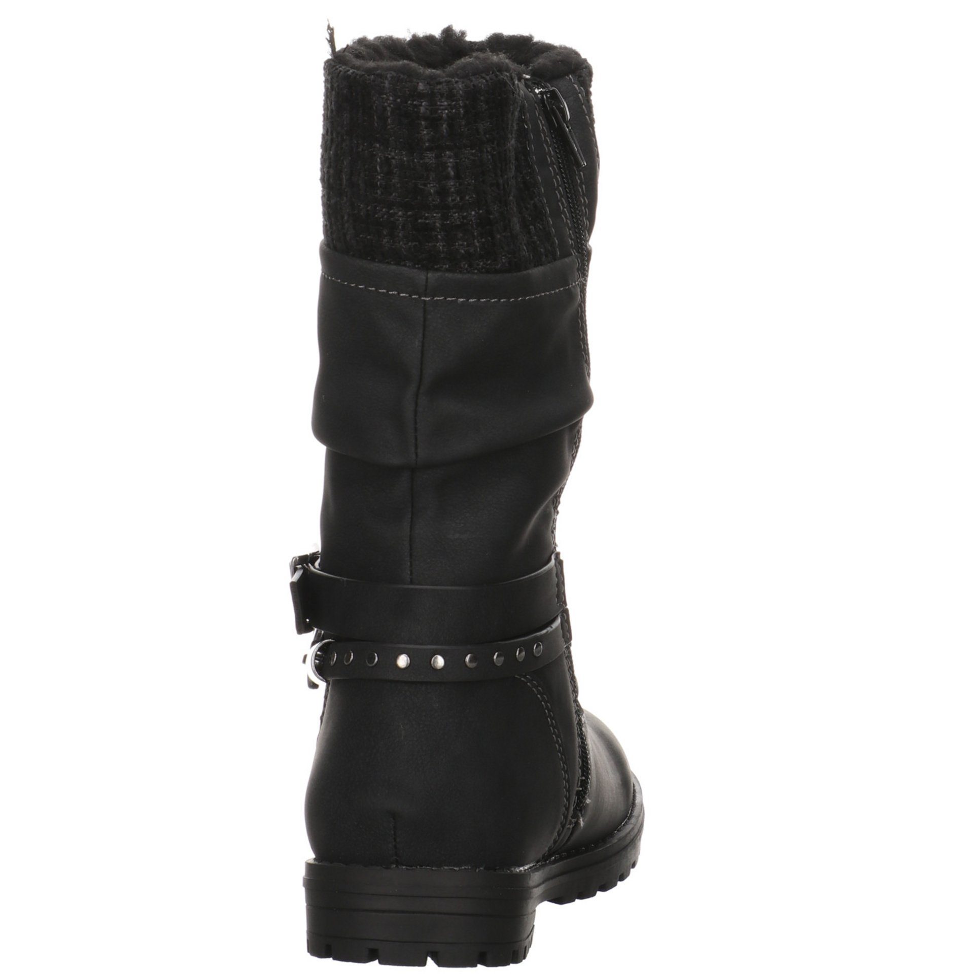 Synthetik Stiefel Stiefelette Schuhe schwarz Kinderschuhe Mädchen s.Oliver Stiefel