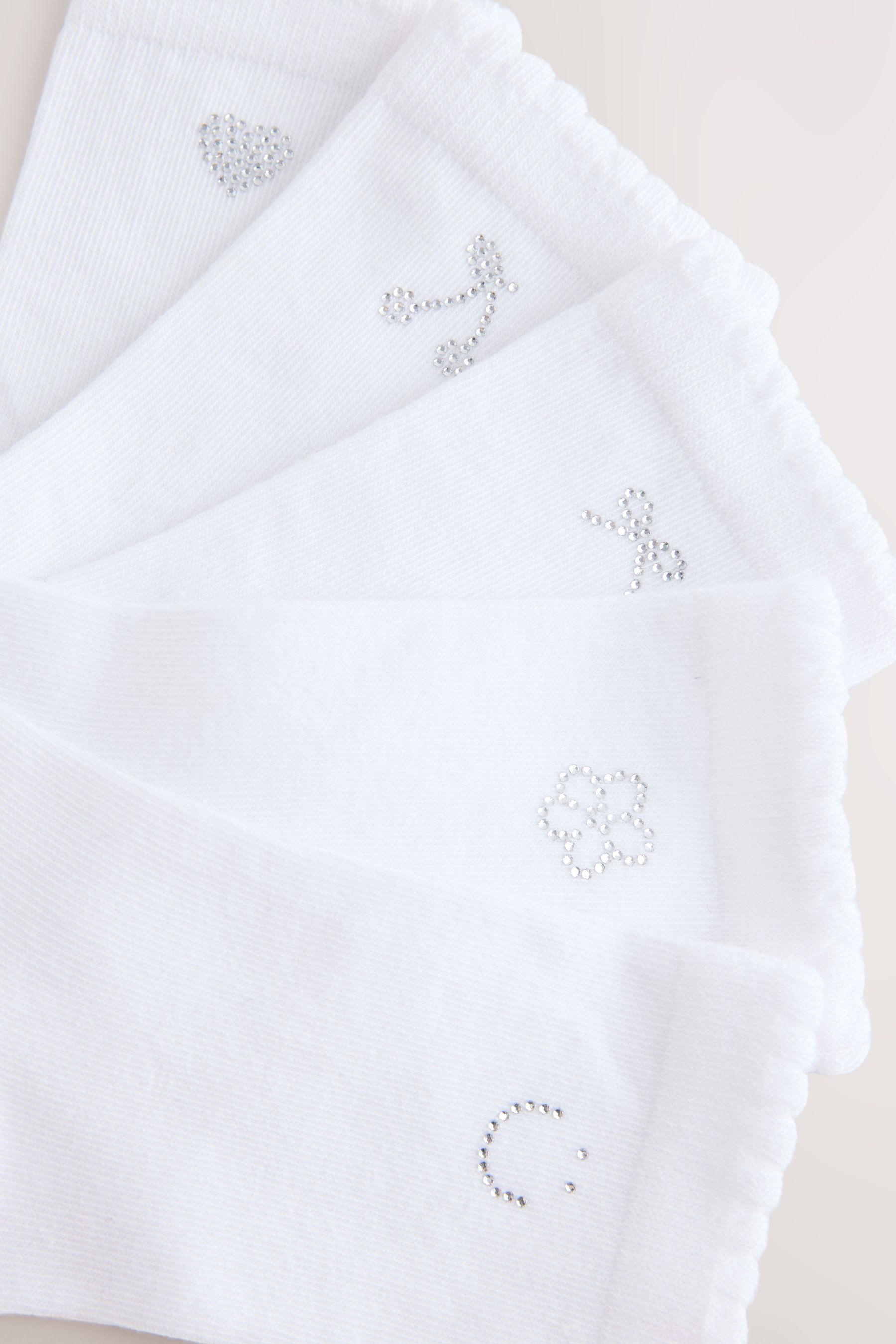 Next Kurzsocken Knöchelhohe Socken mit Strass, 5er-Pack (5-Paar)