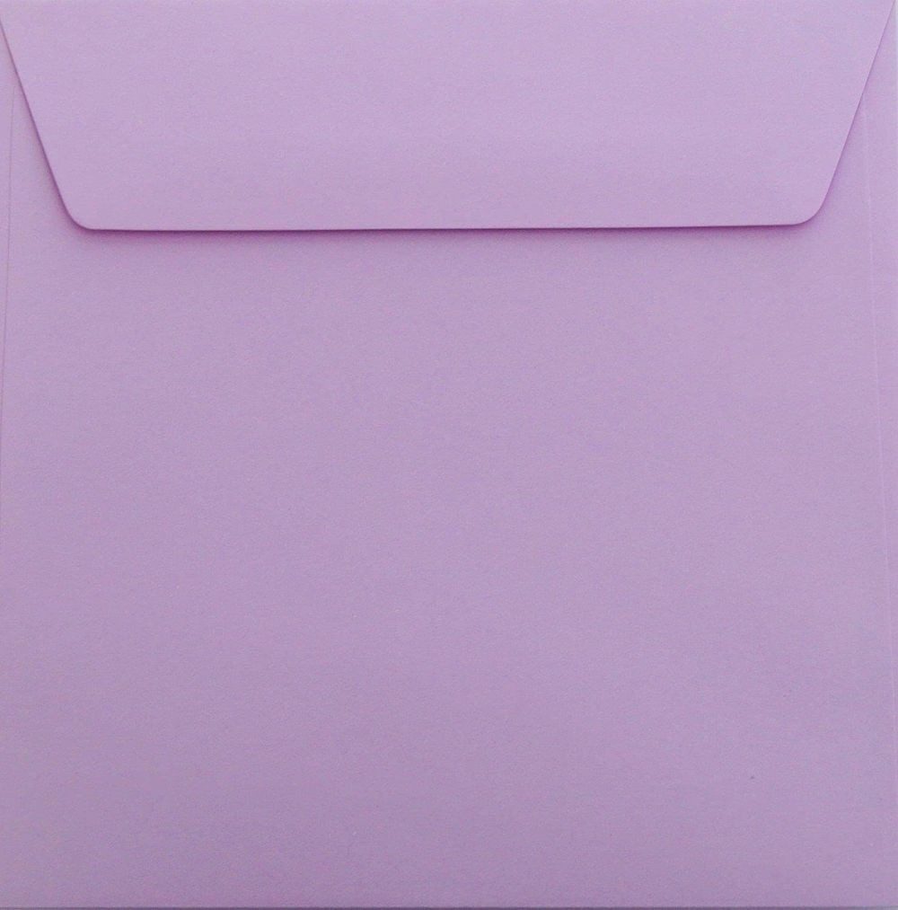 Briefumschläge24Plus Briefumschlag 25 St. 18,5 x 18,5 cm Конверти Quadratisch Hafttklebend Flieder, 185 x 185 mm Конверти Recyceltes Material