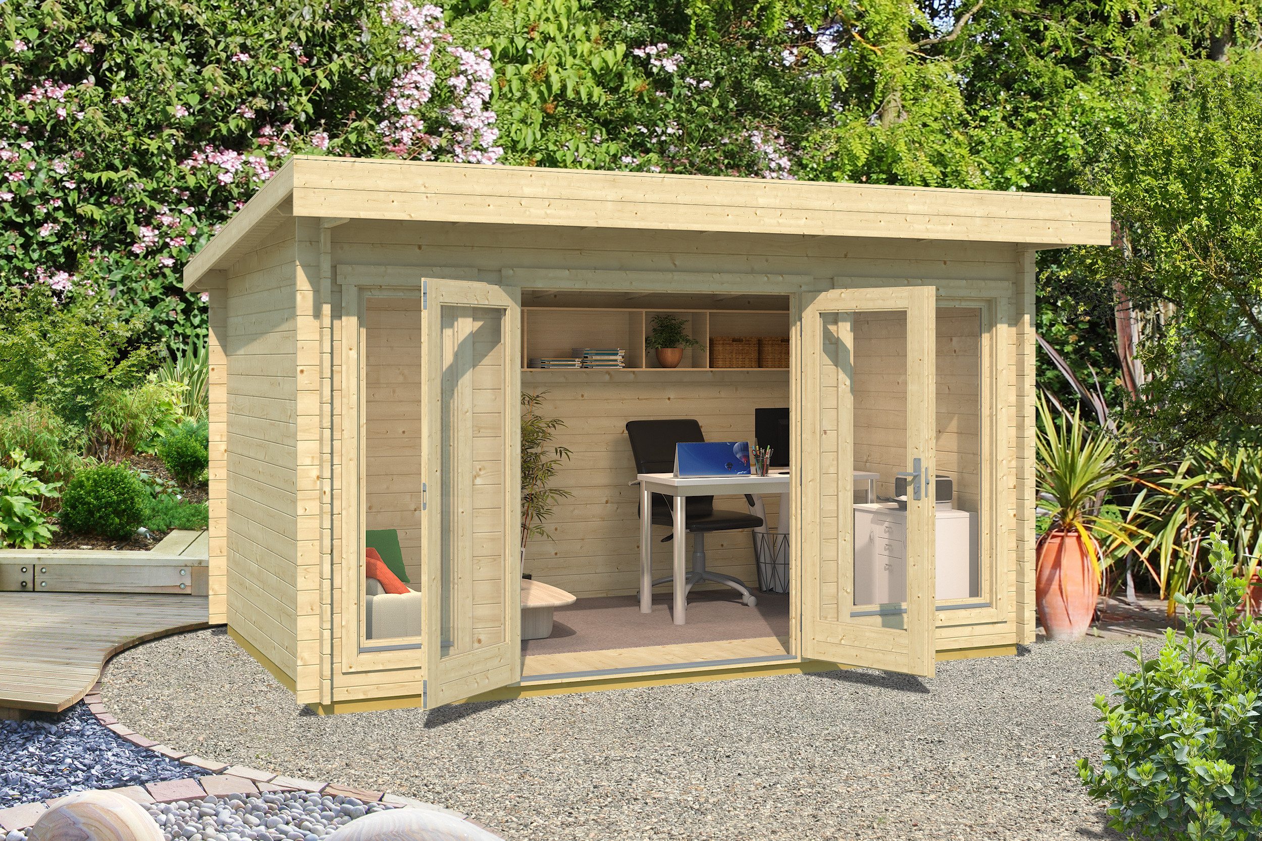 Nordic Holz Gartenhaus DORSET 1, BxT: 430x320 cm
