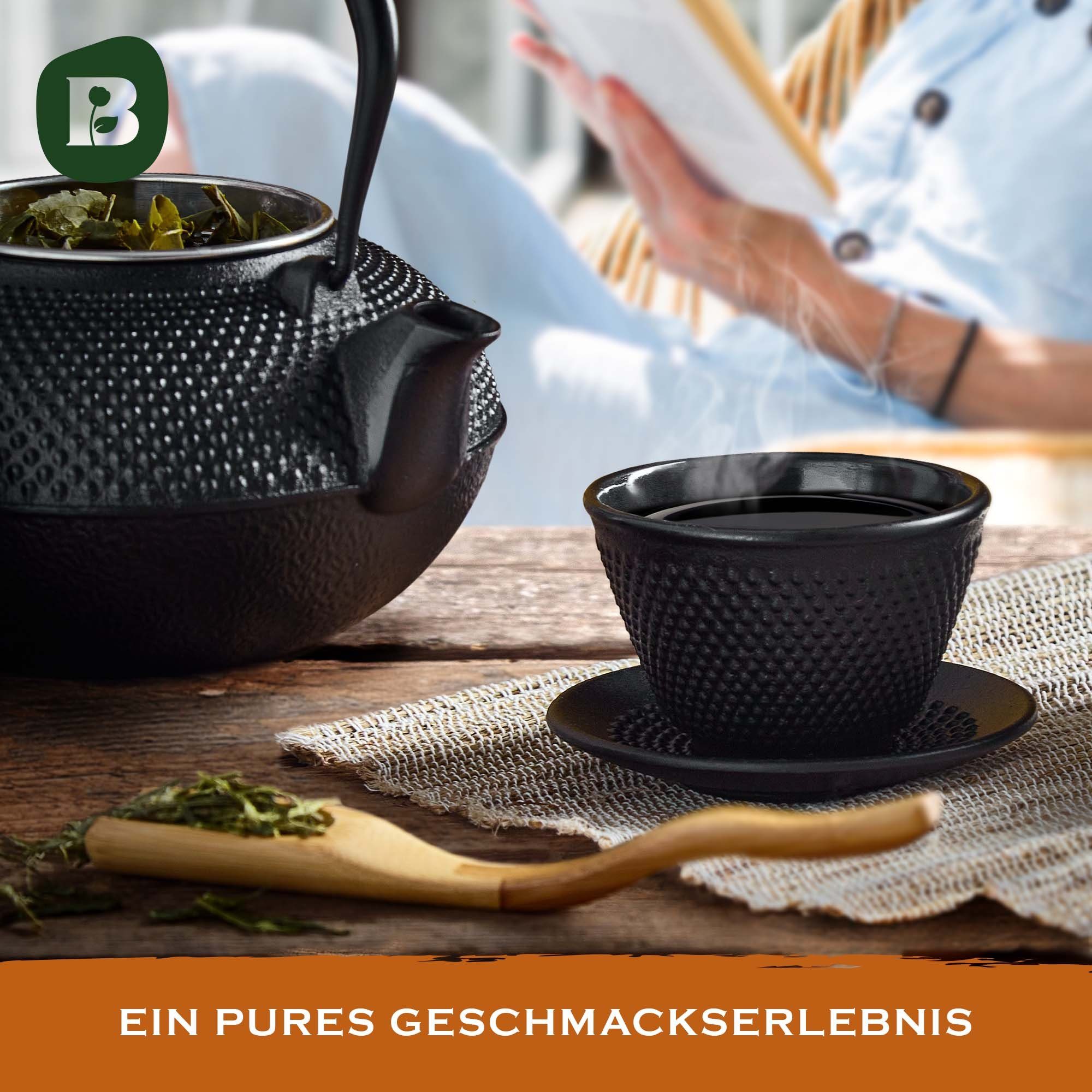 Bonvivre Teeservice 2er Set Gusseisen Teetassen+Untersetzer – Bild 4 von 5