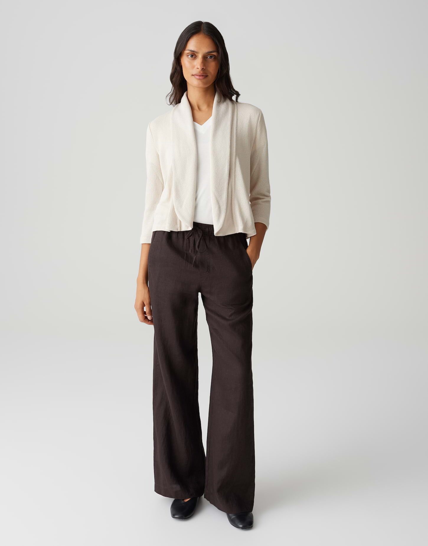 OPUS 3/4-Arm-Shirt SANDRINE BREEZE Regular in Feinstrick Optik