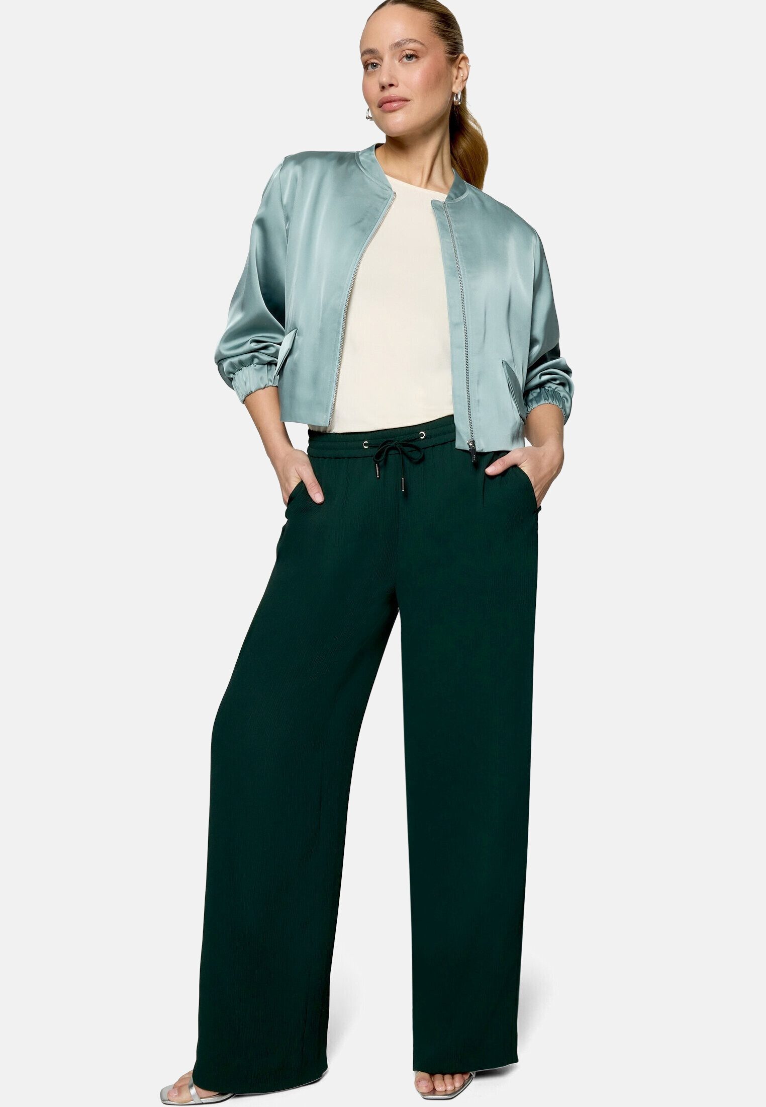 Zero Palazzohose Damen mit elastischem Bund Tunnelzug