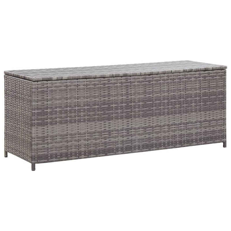 furnicato Gartenbox Garten-Auflagenbox Grau 120x50x60 cm Poly Rattan