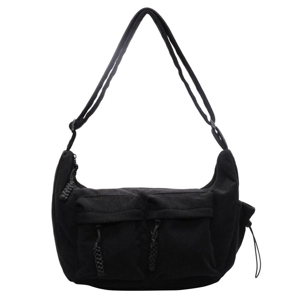 Schultertasche Cord Umhängetasche Casual Crossbody Handtasche Groß