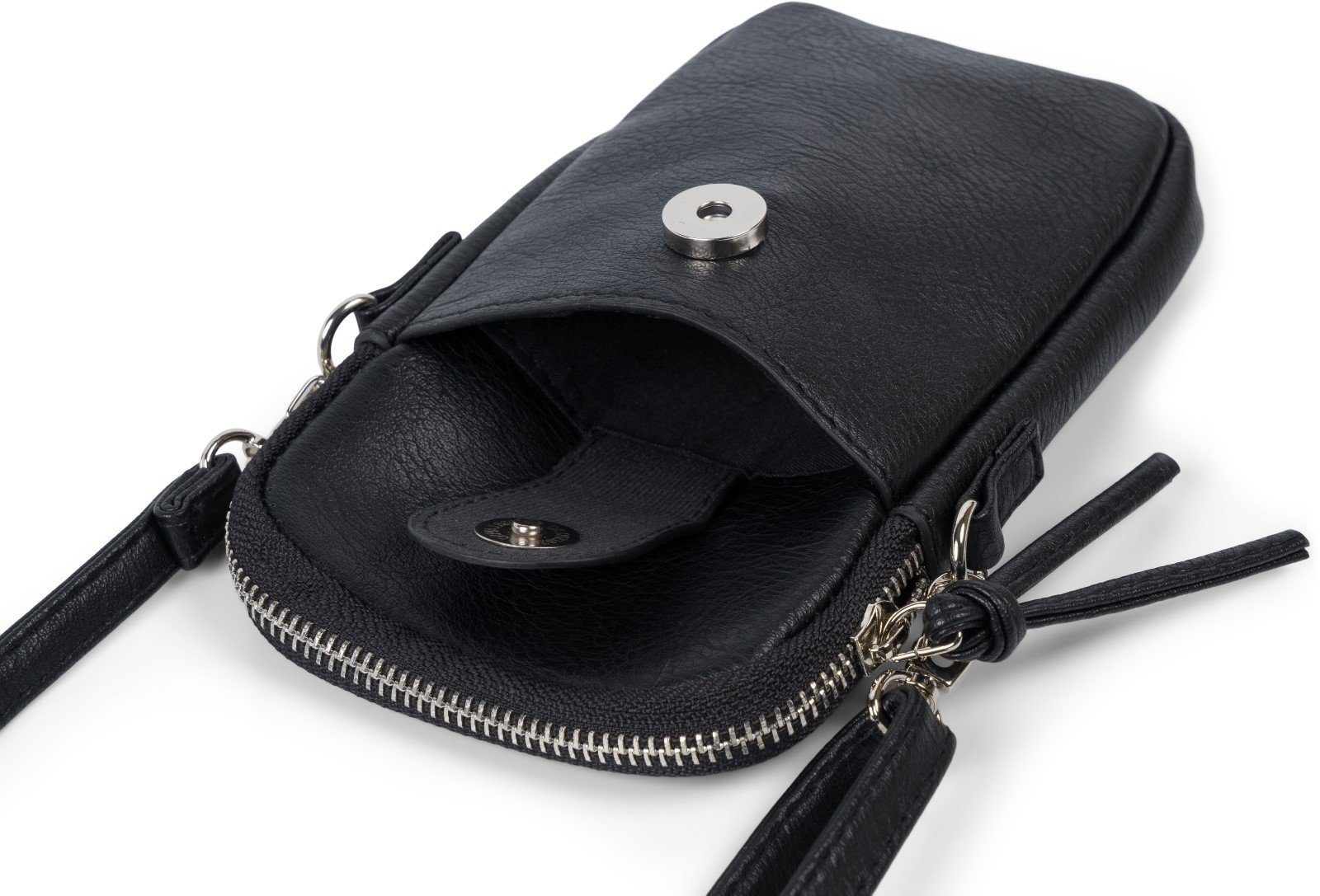(1-tlg), Bag styleBREAKER Uni Mini Mini Schwarz Umhängetasche