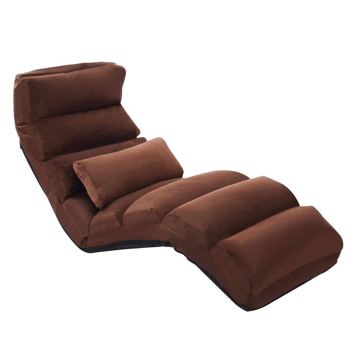 KOMFOTTEU Sofa klappbares Bodensofa, 5 Positionen verstellbar