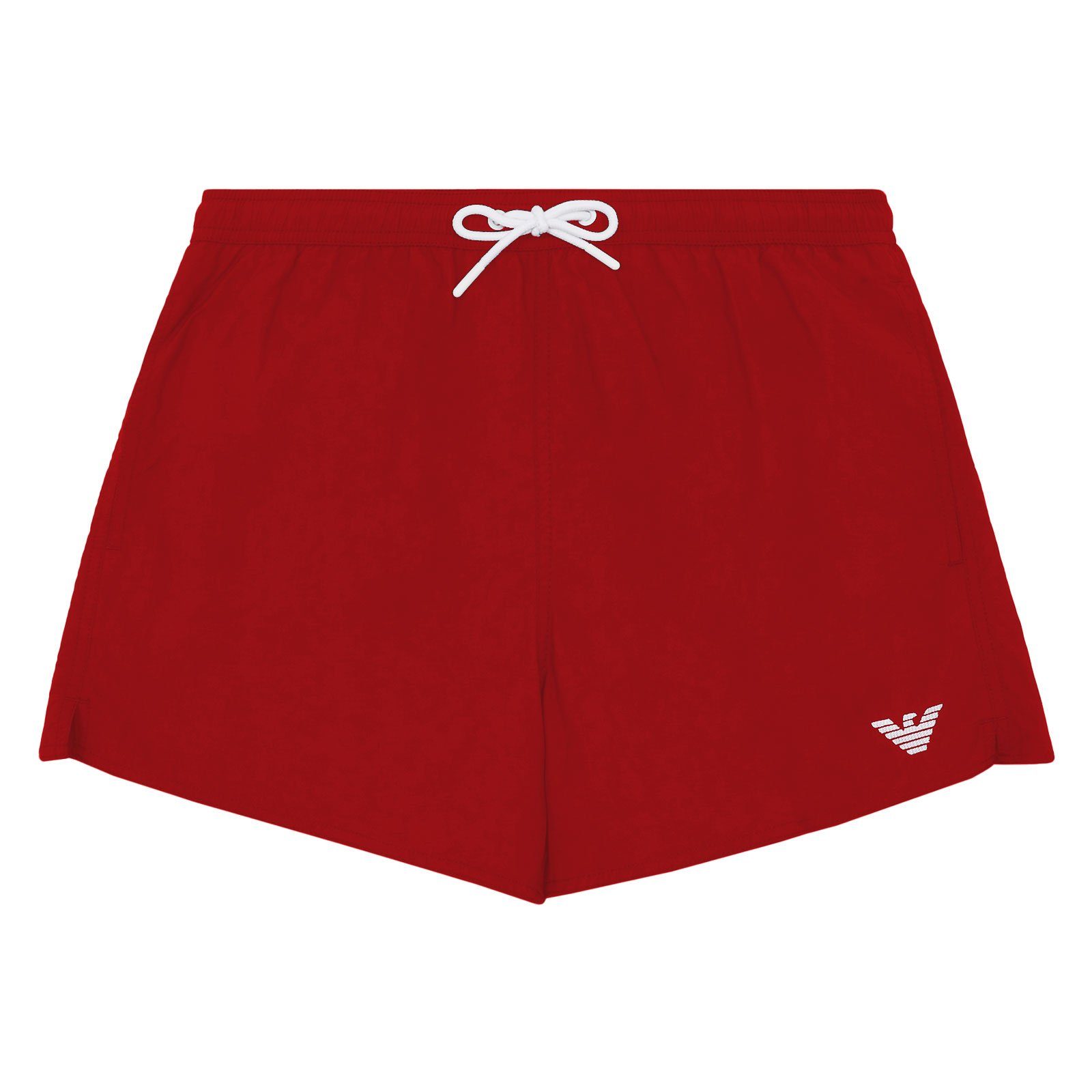 Emporio Armani Boxer-Badehose Mid Boxer Beachwear mit kleinem Markenlogo am linken Bein 00173 ruby red