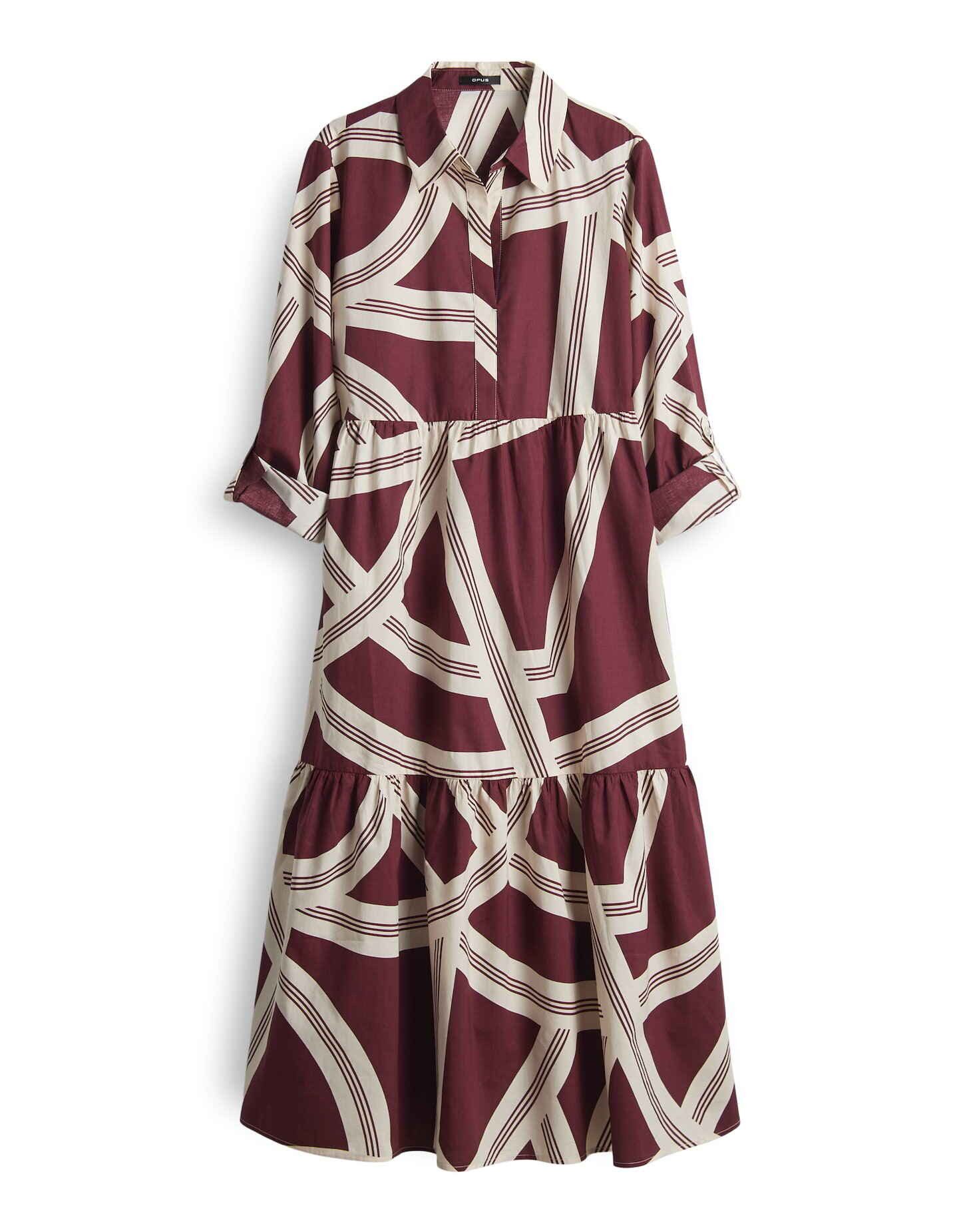 OPUS Midikleid WERANO LANE aus nachhaltiger Baumwolle grafisches Muster, Pe günstig online kaufen