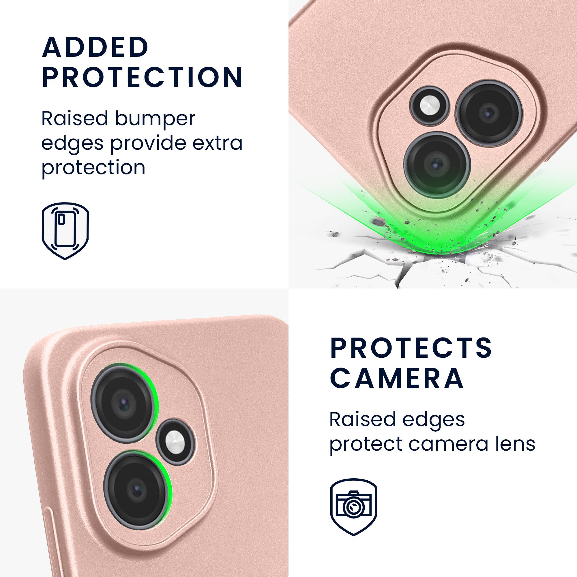 kwmobile Smartphone-Hülle Handyhülle für HONOR 400, Silikon Case metallisch schimmernd - Soft Hülle - Handy Cover
