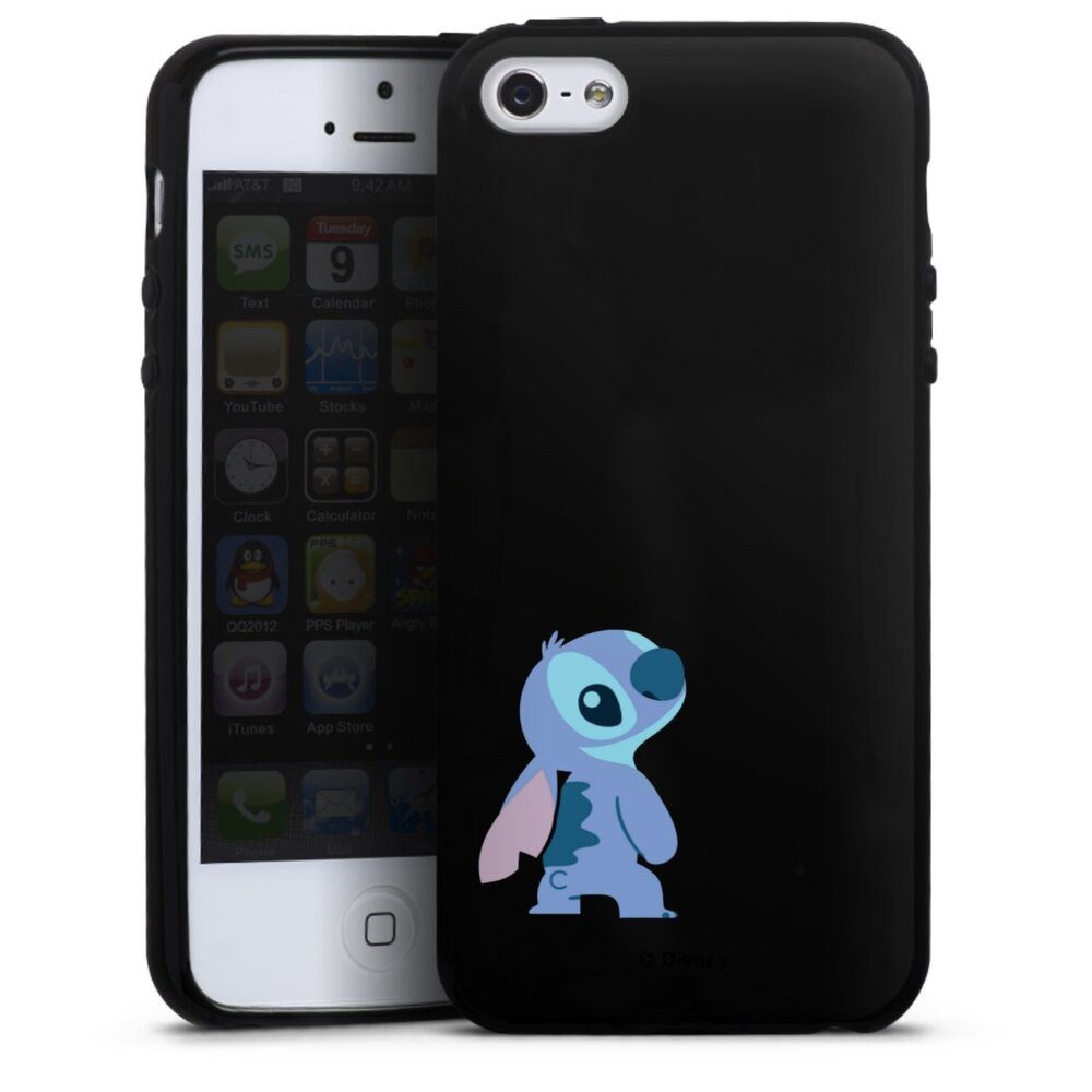 DeinDesign Handyhülle Lilo & Stitch Fanartikel Disney Stitch Smiling, Apple iPhone 5 Silikon Hülle Bumper Case Handy Schutzhülle