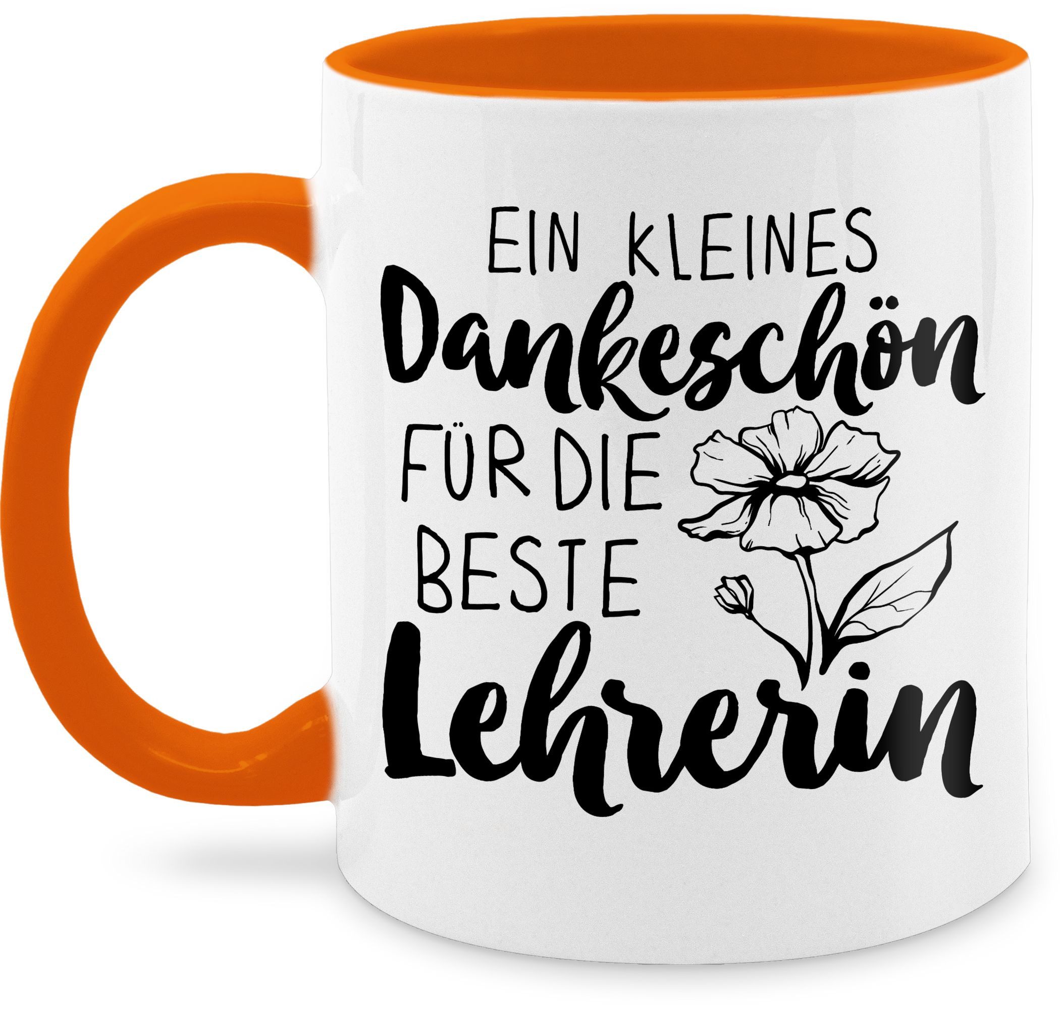 Shirtracer Tasse Ein kleines Dankeschön für die beste Lehrerin, Keramik, Lehrerin