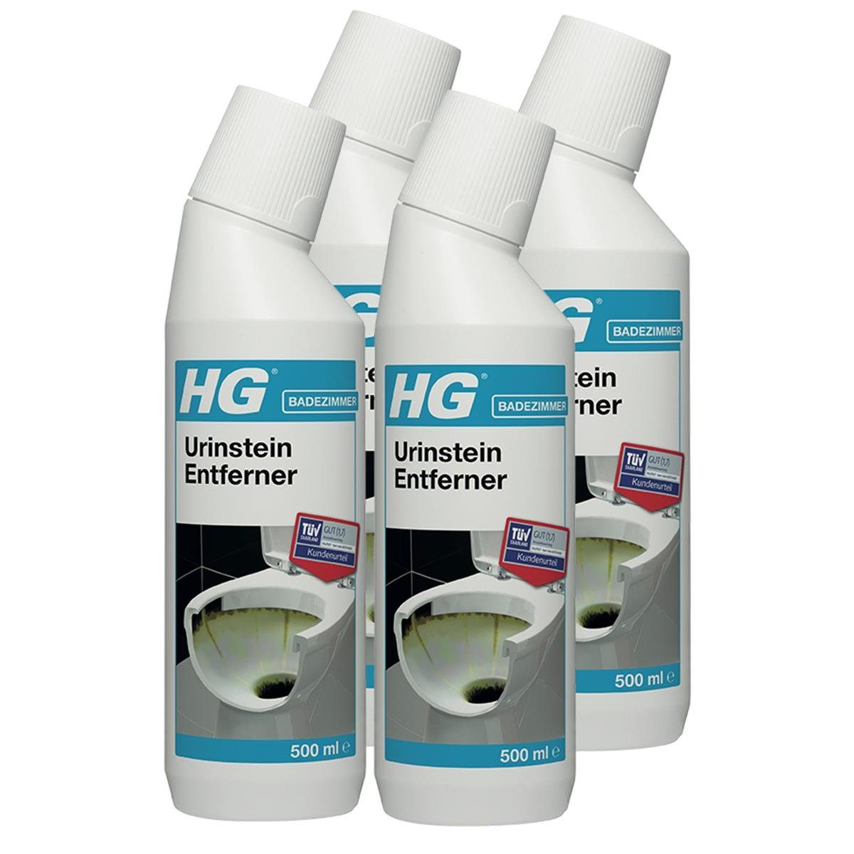 HG HG Urinstein Entferner 500ml WC-Reiniger Pack) (4er